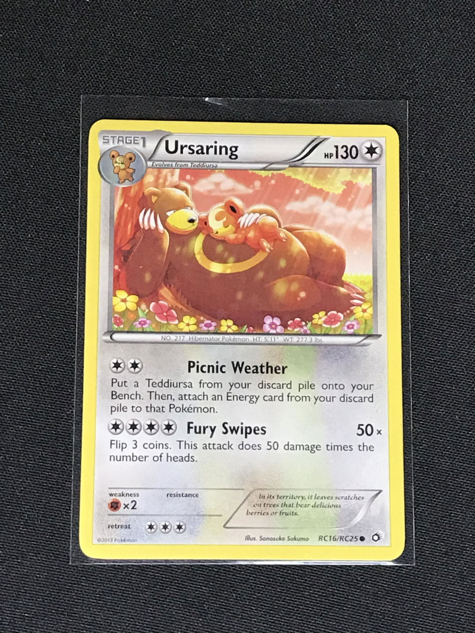 Ursaring Holo Pokemon single - moderately played (1 of 1)