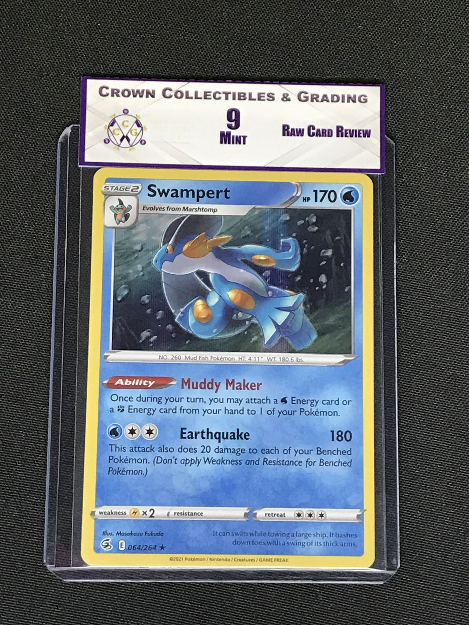 Swampert Holo Pokemon Card RCR 9 (1 of 1)
