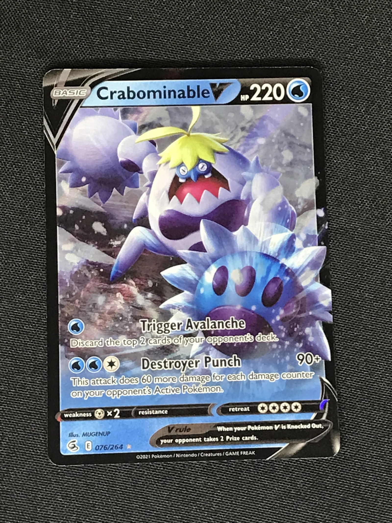Crabominable V Pokemon single (1 of 1)