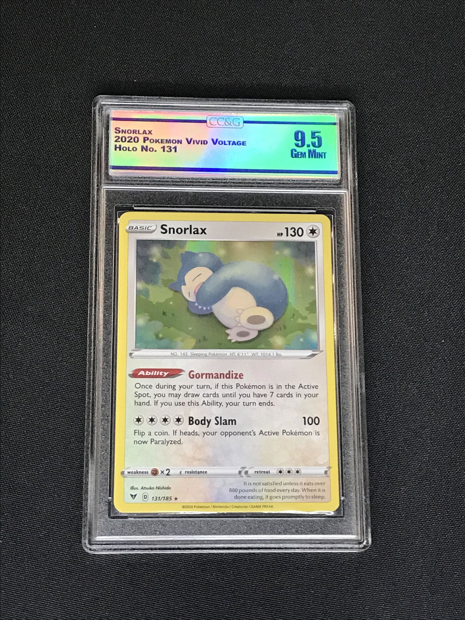 Snorlax holo Pokemon Vivid Voltage CC&G 9.5 (1 of 1)