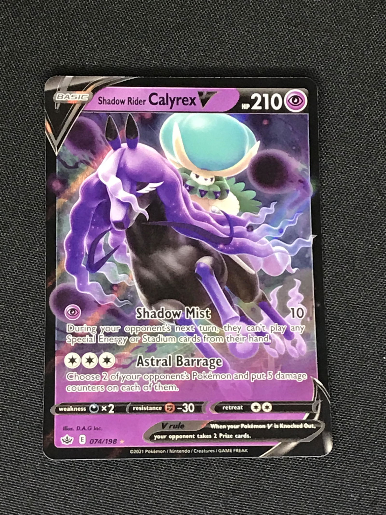 Shadow Rider Calyrex V Pokemon single (1 of 1)