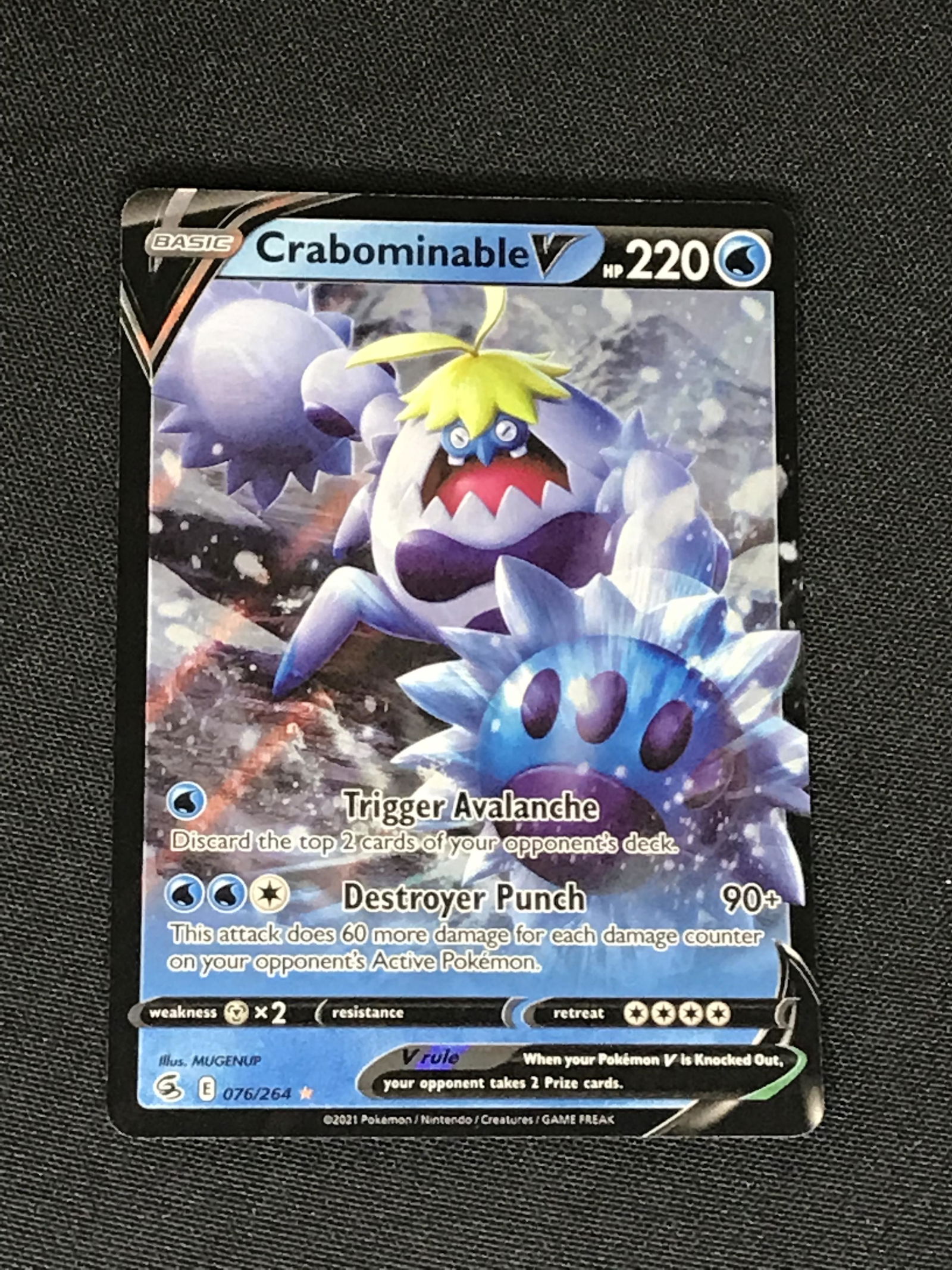 Crabominable V Pokemon single (1 of 1)