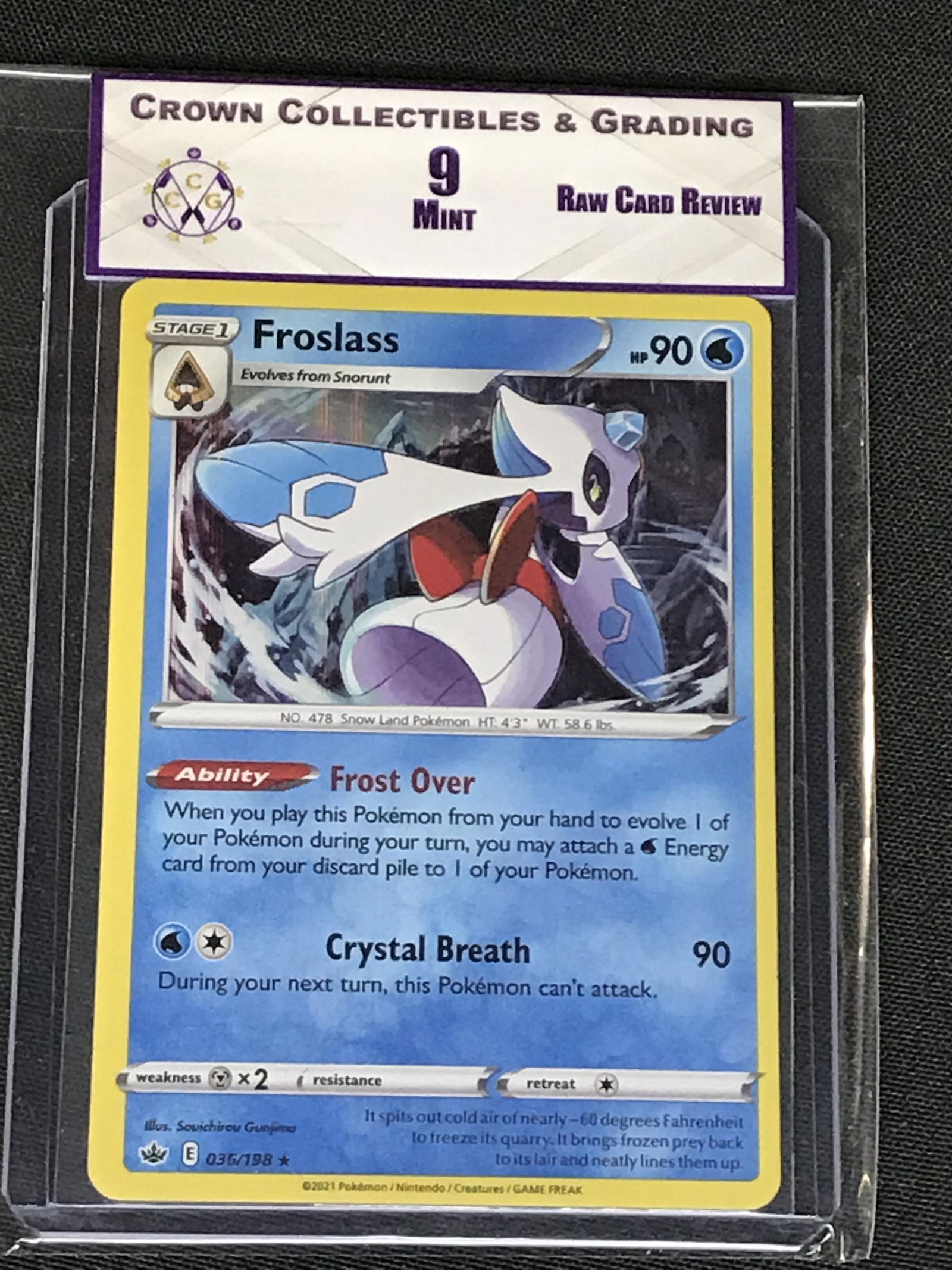 Froslass Holo Pokemon Card RCR 9 (1 of 1)