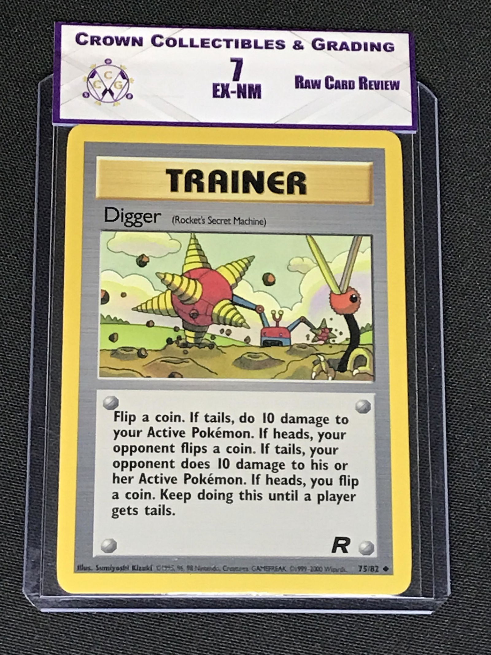 Team Rocket Digger Pokemon Card RCR 7 (1 of 1)