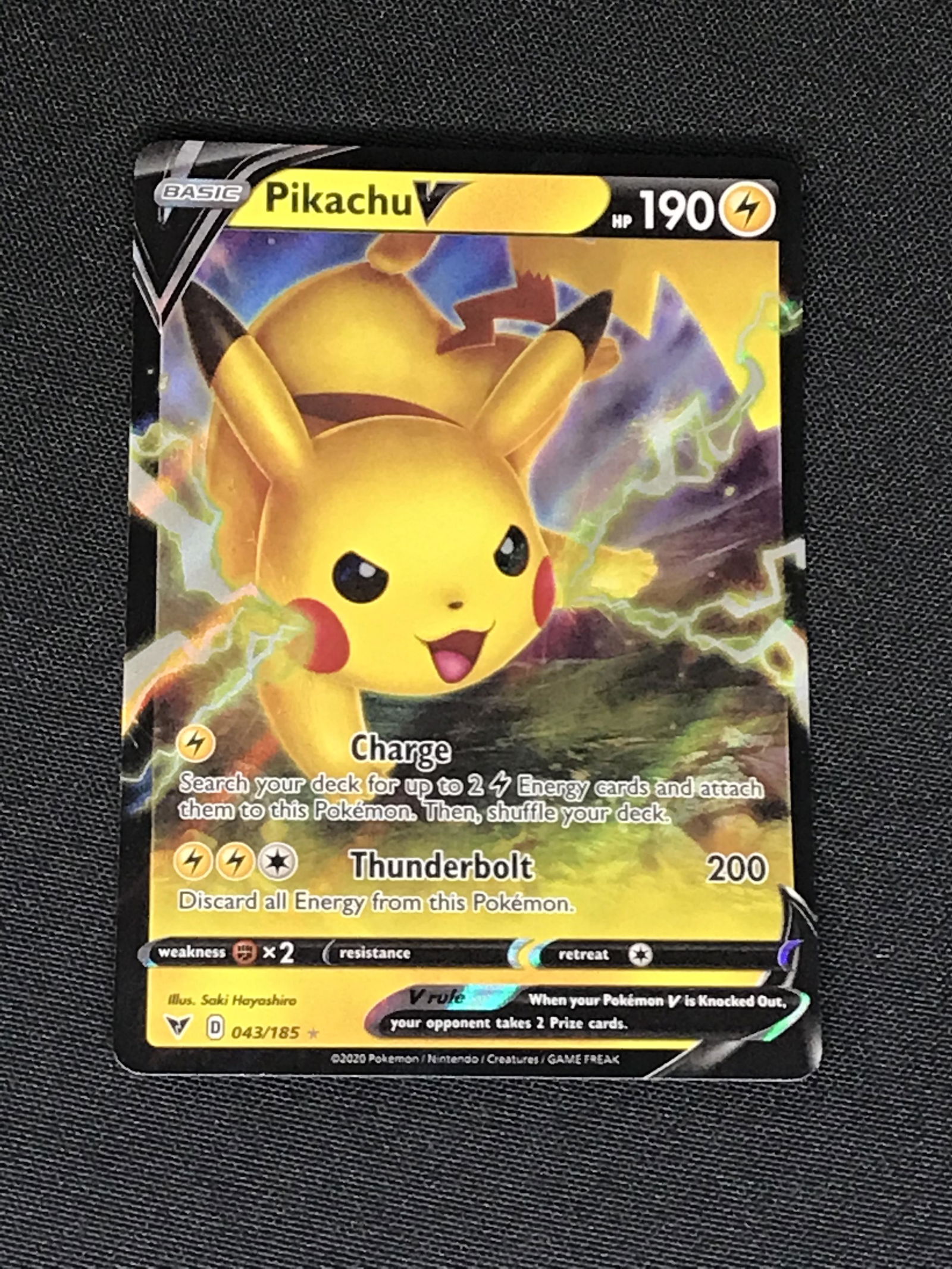 Pikachu V Pokemon Card (1 of 1)