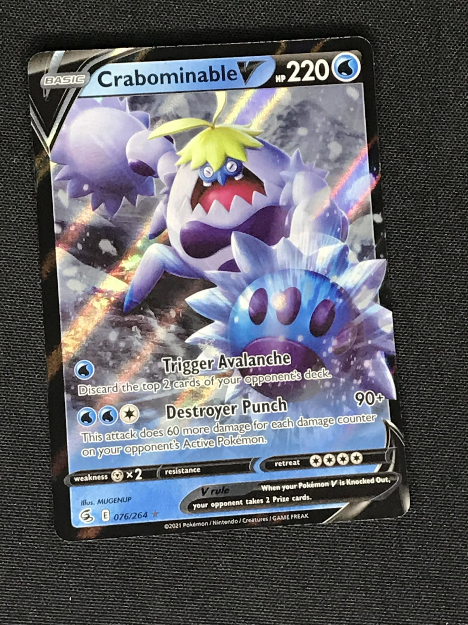 Crabominable V Pokemon Card (1 of 1)