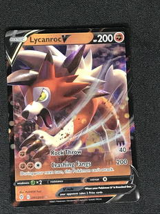 Lycanroc V Pokemon Card: Lycanroc V Pokemon Card