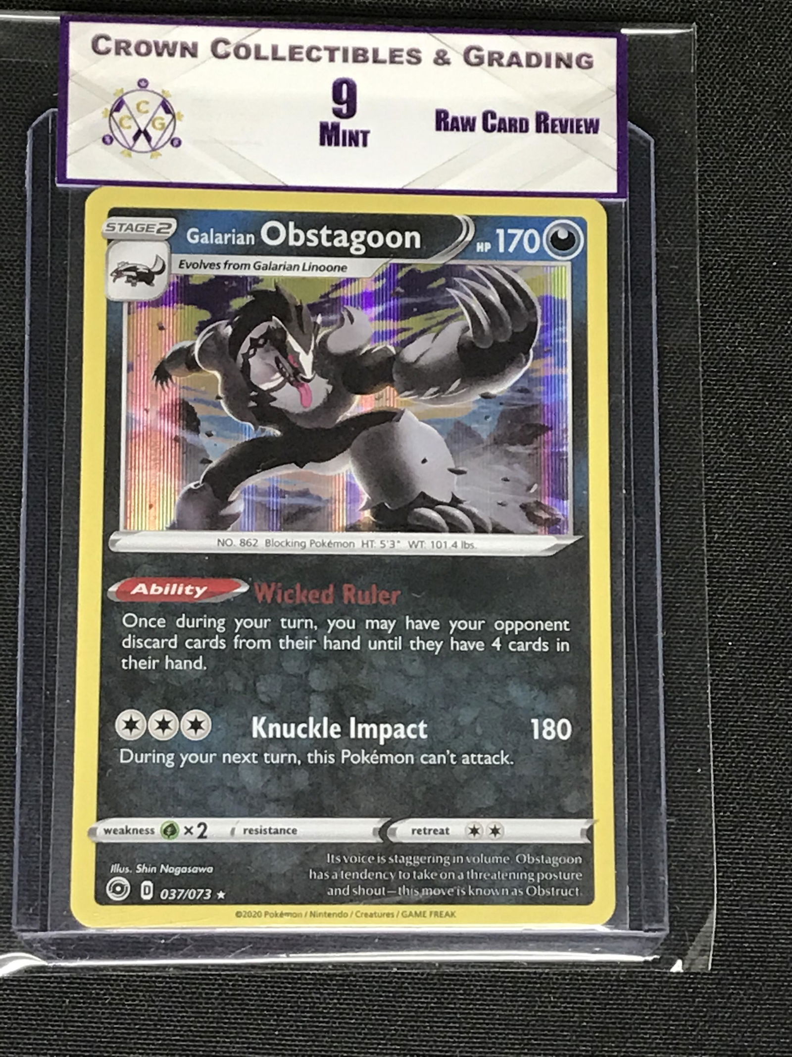 Galarian Obstagoon Holo RCR 9 (1 of 1)