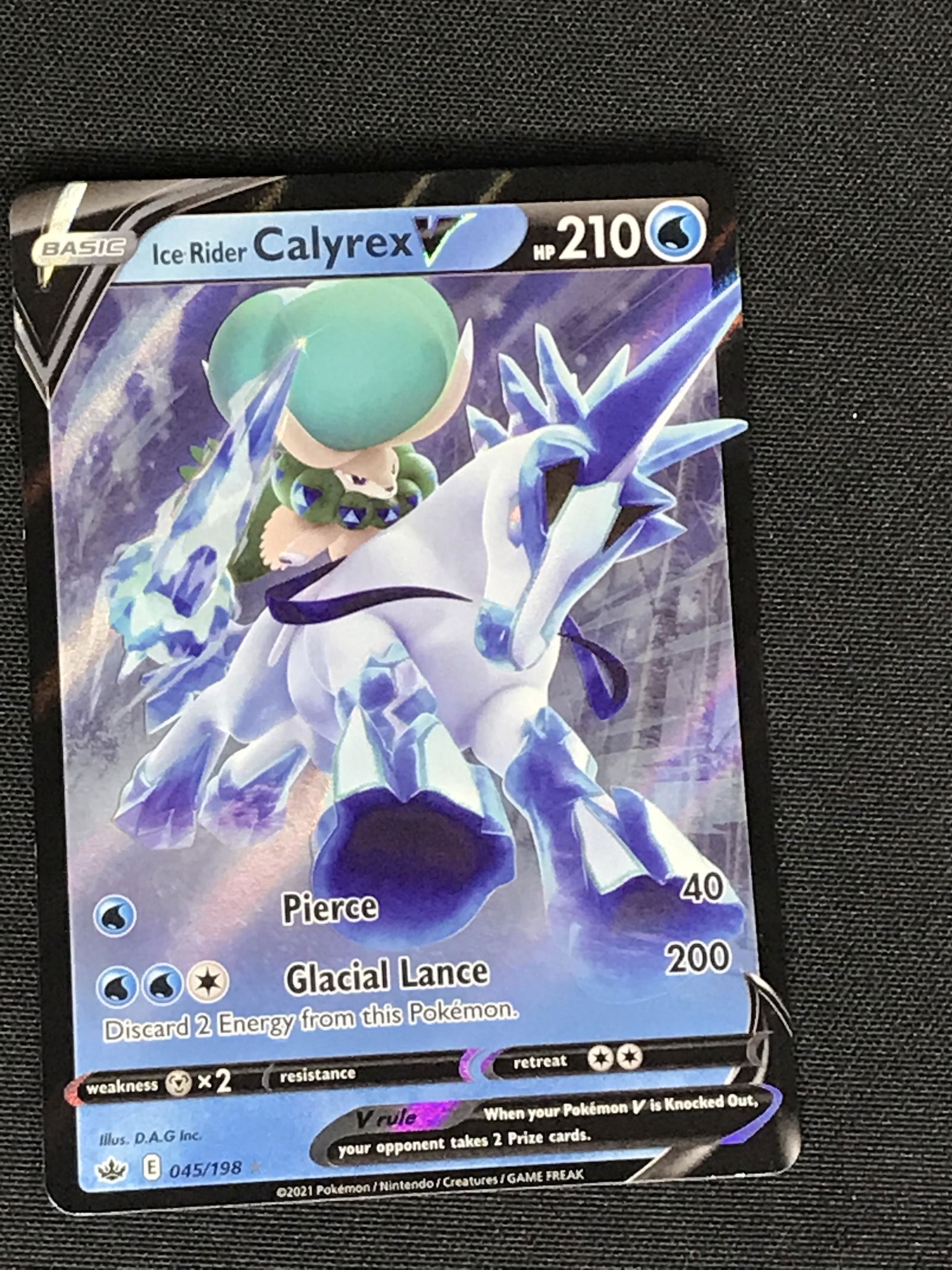 Ice Rider Calyrex V Pokemon Card (1 of 1)