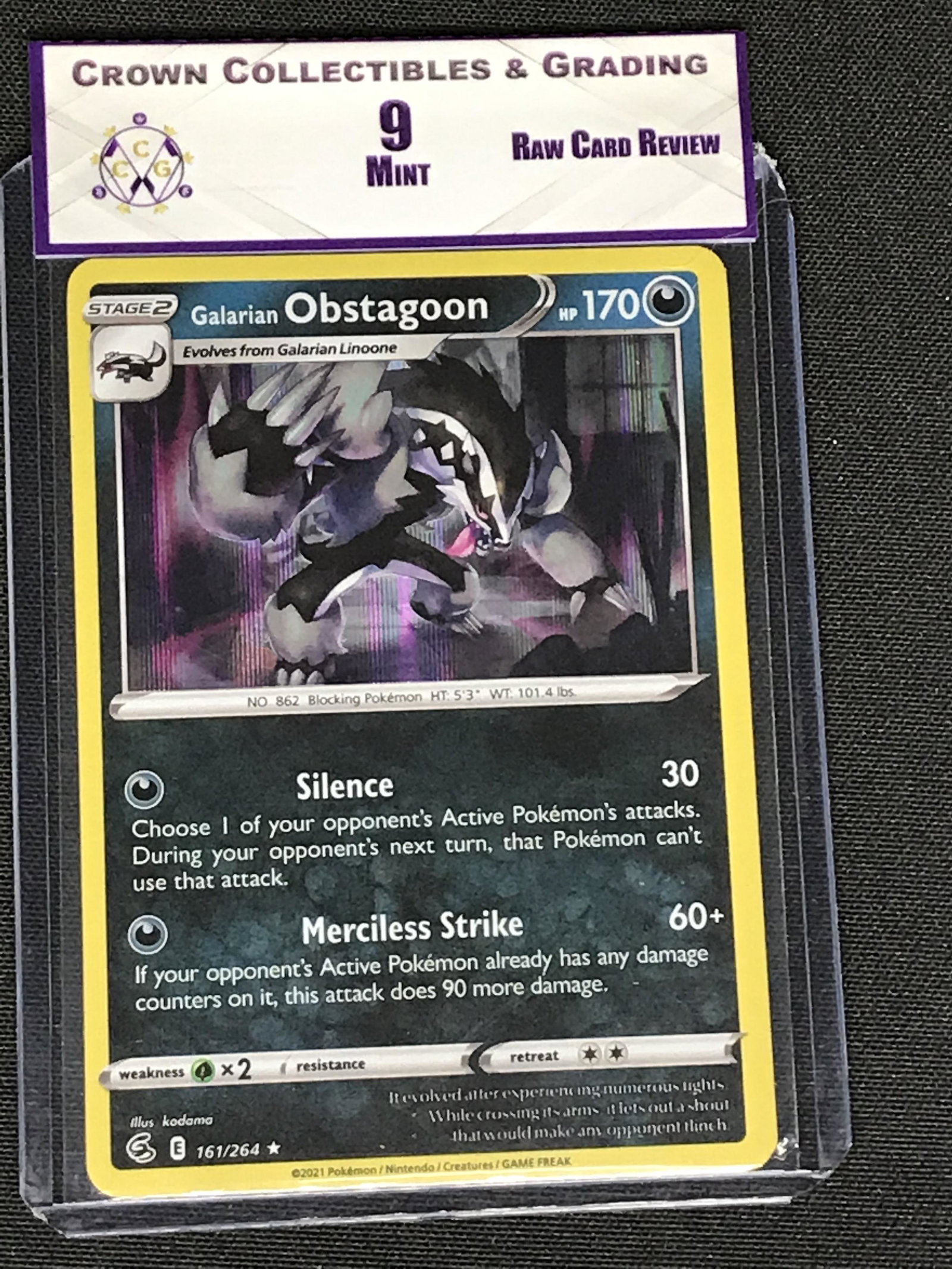 Galarian Obstagoon Holo RCR 9 (1 of 1)
