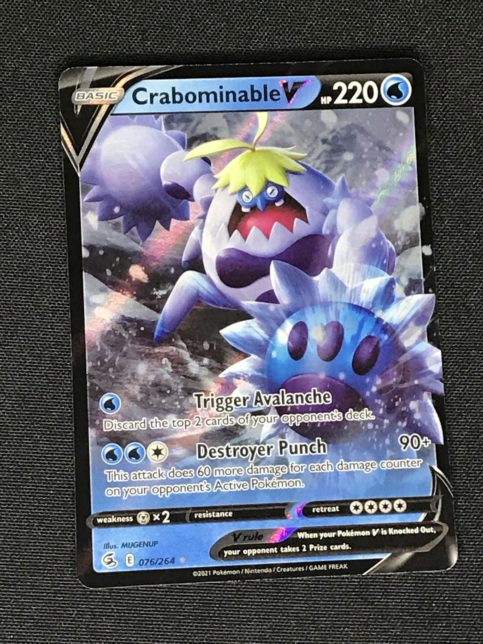 Crabominable V Pokemon Card (1 of 1)