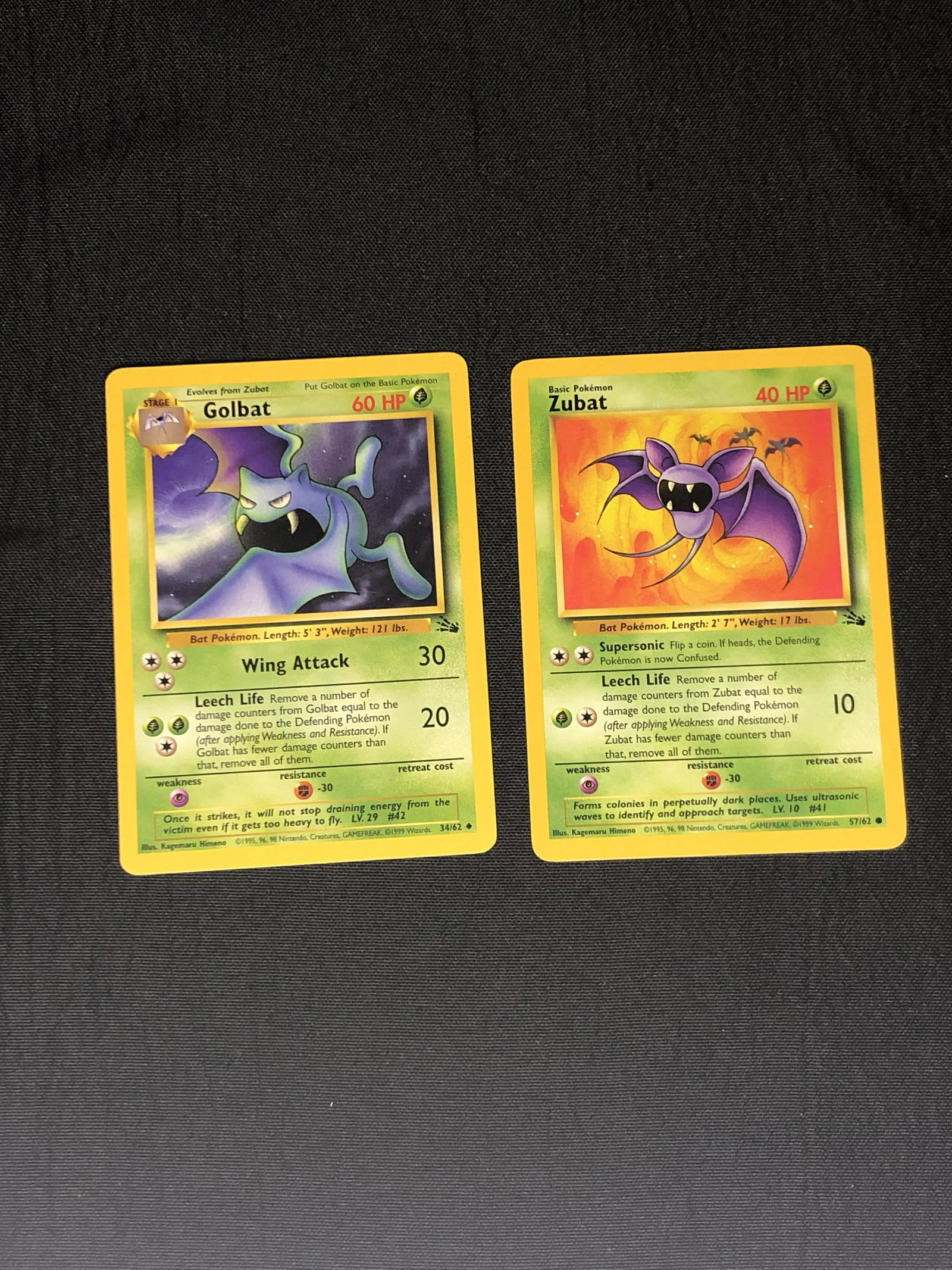 Fossil Set Zubat & Golbat Moderately Played Condition: Fossil Set Zubat & Golbat Moderately Played Condition