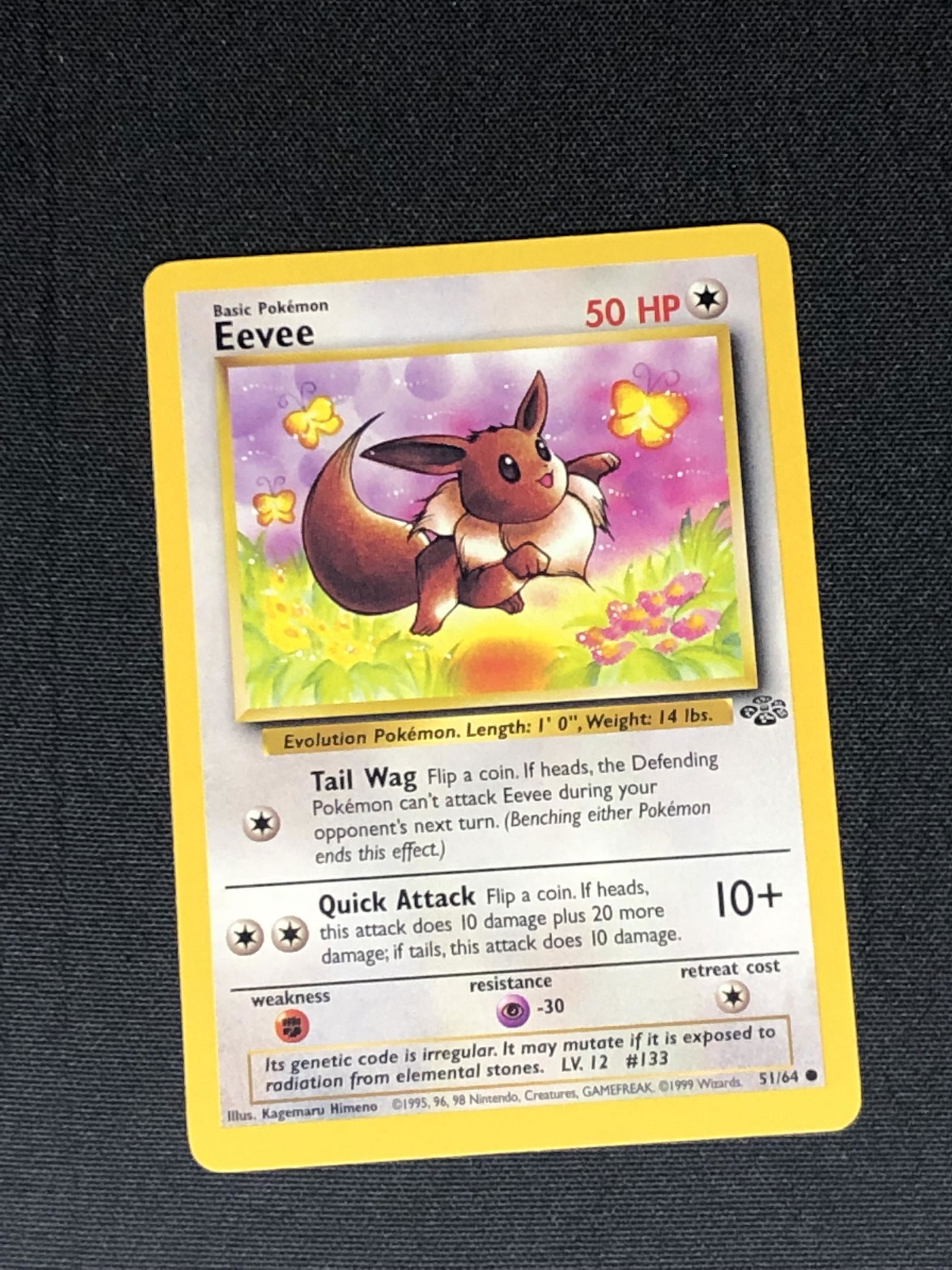 Jungle Set eevee Pokemon Card - Moderately Played Condition (1 of 1)