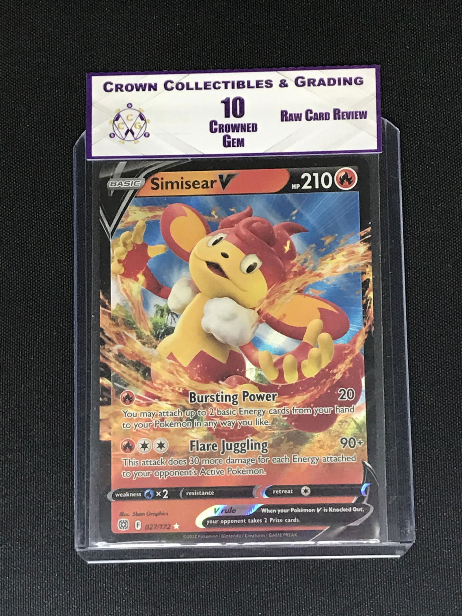 Simisear V Pokemon RCR 10 (1 of 1)