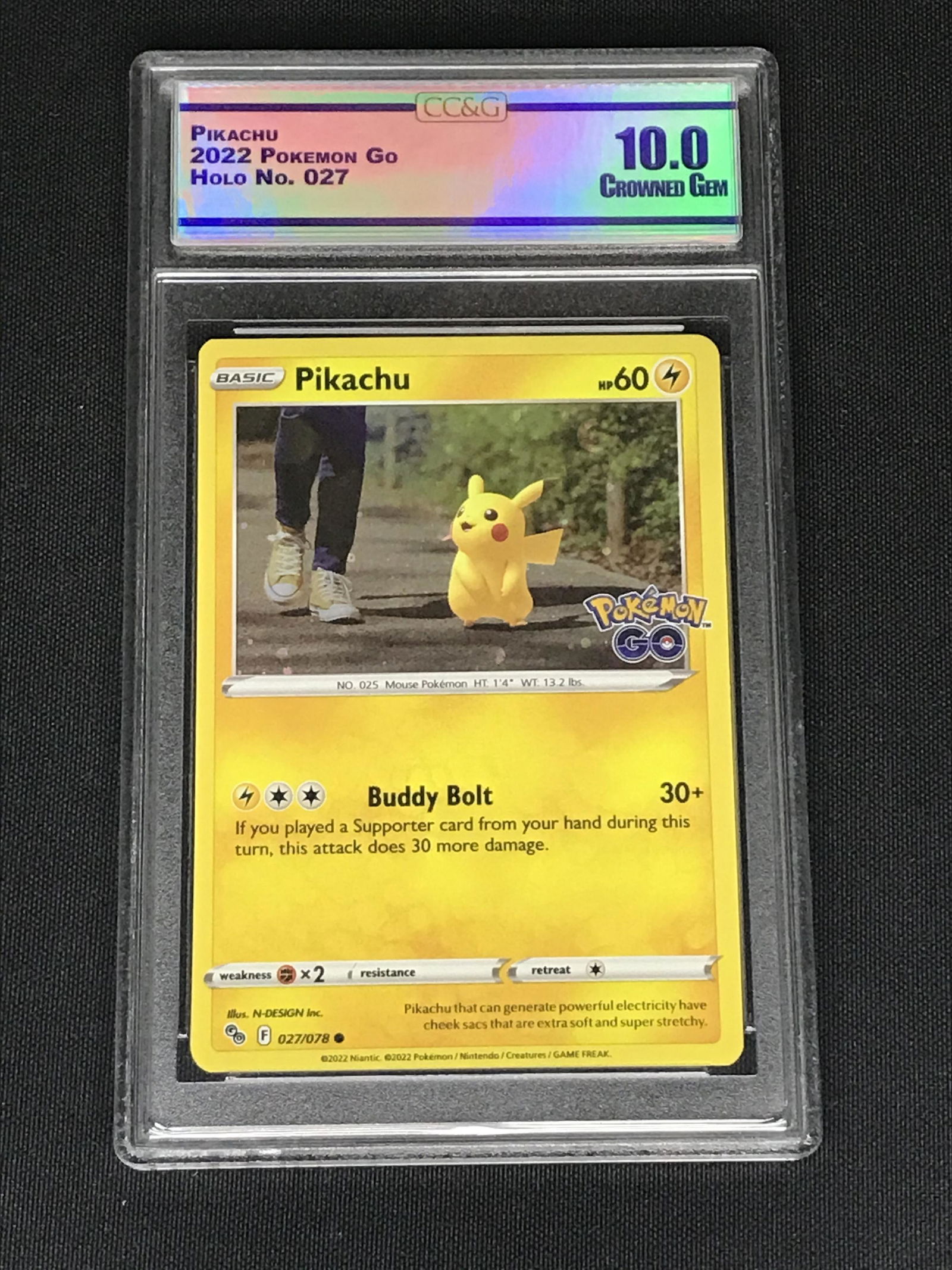 Holo Pikachu Pokemon Go CC&G 10 (1 of 1)