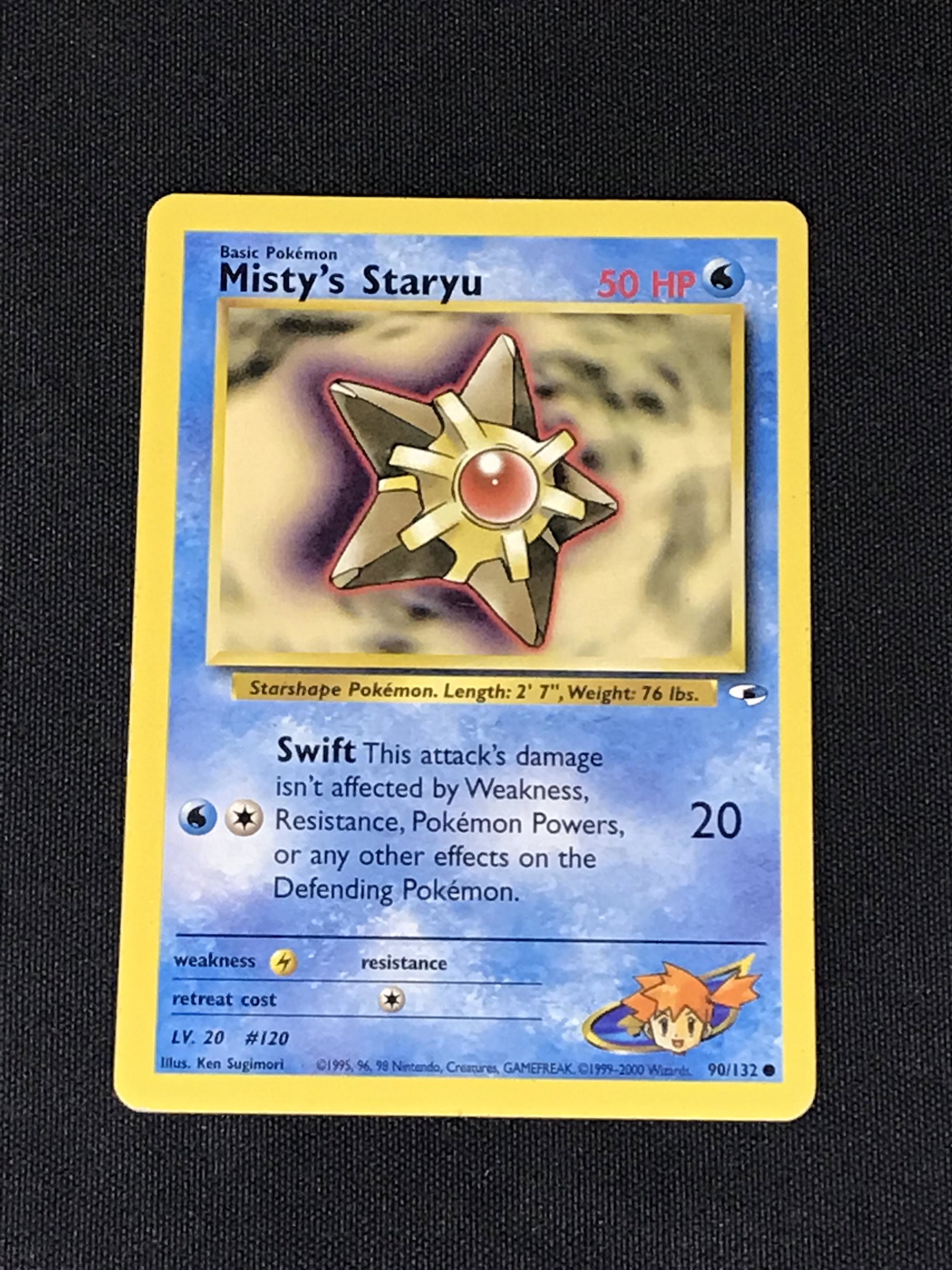 Misty's Staryu Gym Heroes vintage Pokemon single - moderately played: Misty's Staryu Gym Heroes vintage Pokemon single - moderately played