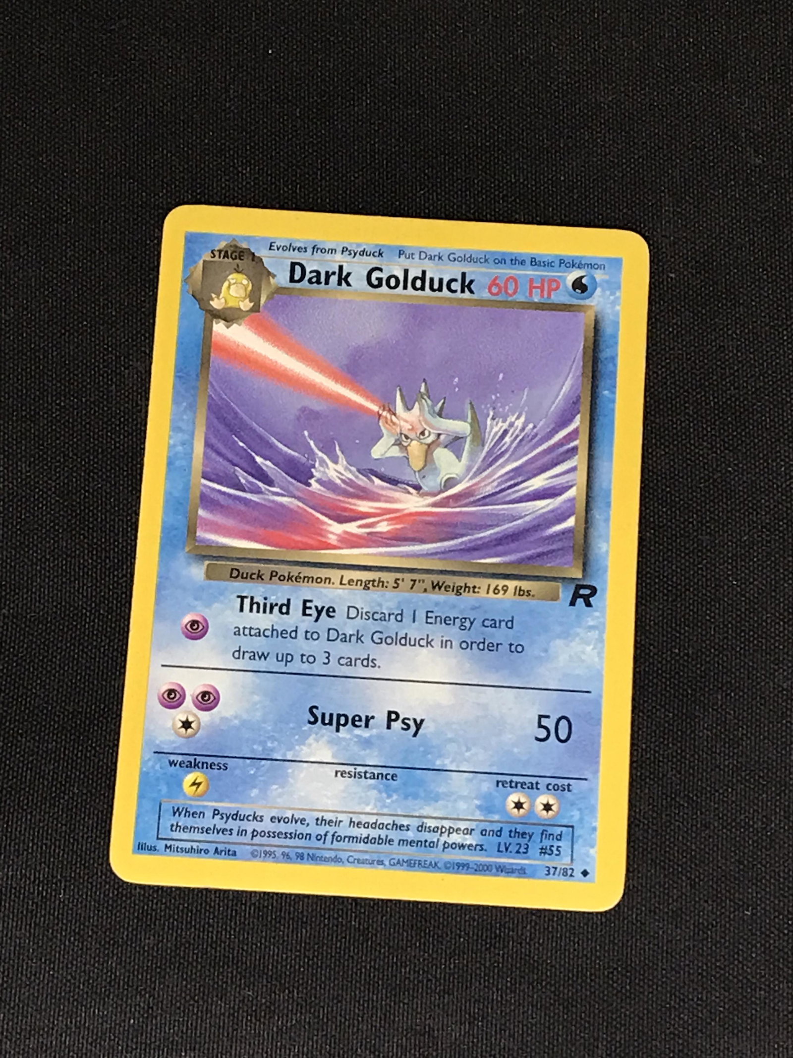 Dark Golduck Team Rocket vintage Pokemon single - moderately played (1 of 1)