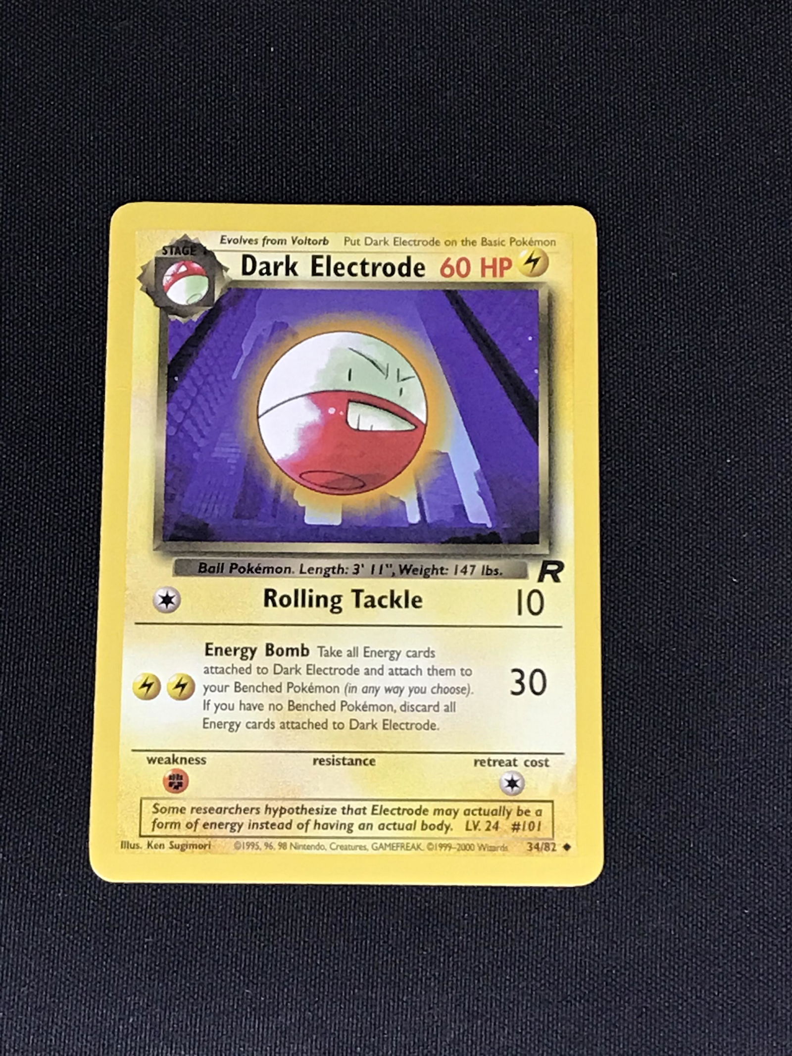 Dark Electrode Team Rocket vintage Pokemon single - moderately played (1 of 1)
