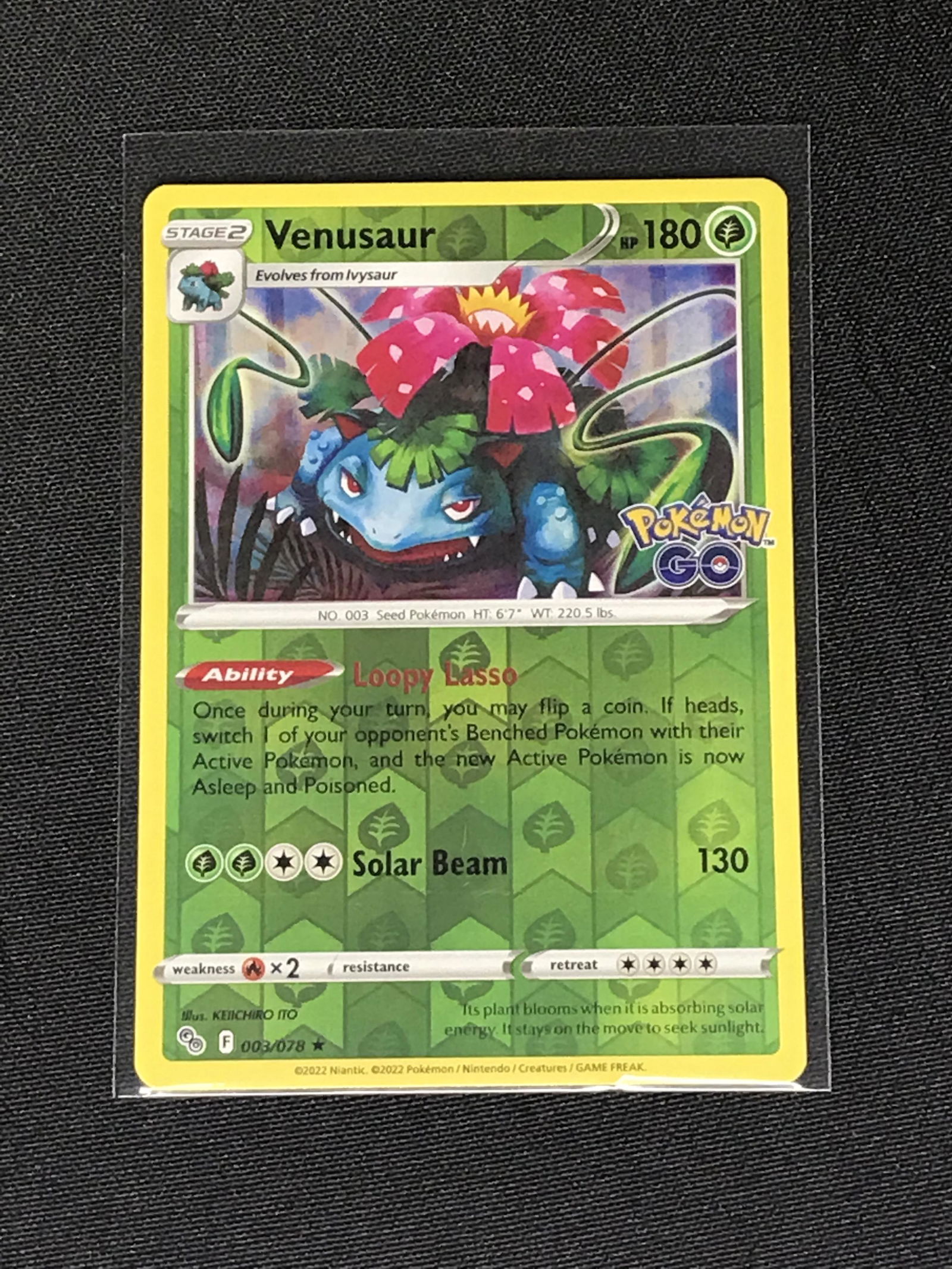 Reverse Holo Venusaur Pokemon Go single (1 of 1)