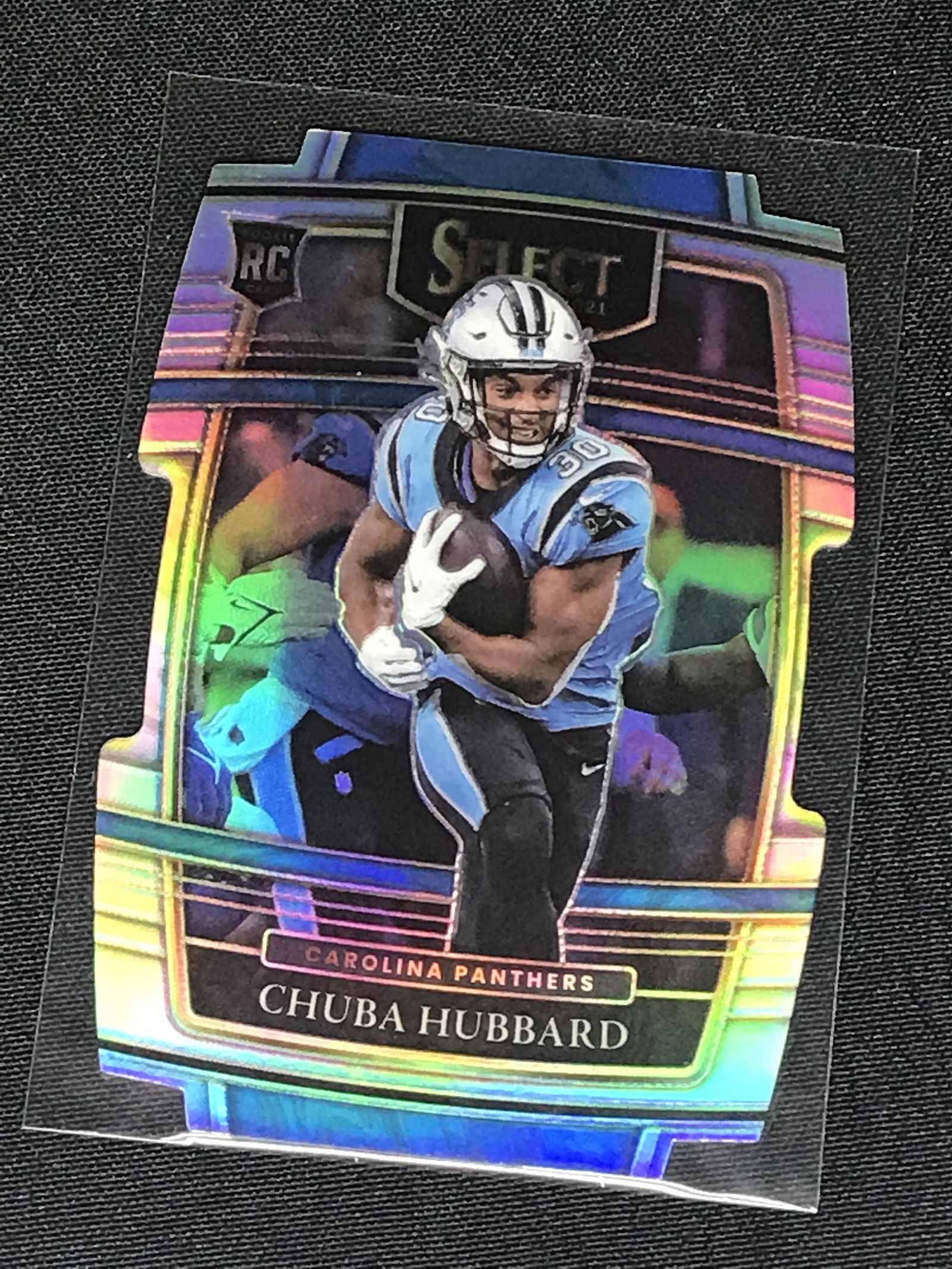 Chuba Hubbard Panini Select rookie trading card (1 of 1)