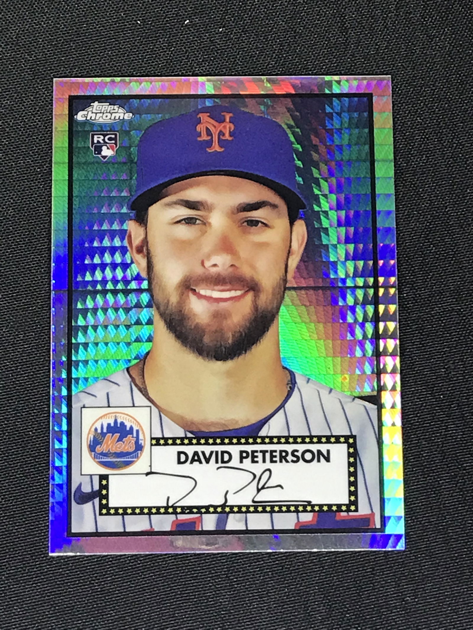 David Peterson Topps Chrome rookie trading card: David Peterson Topps Chrome rookie trading card