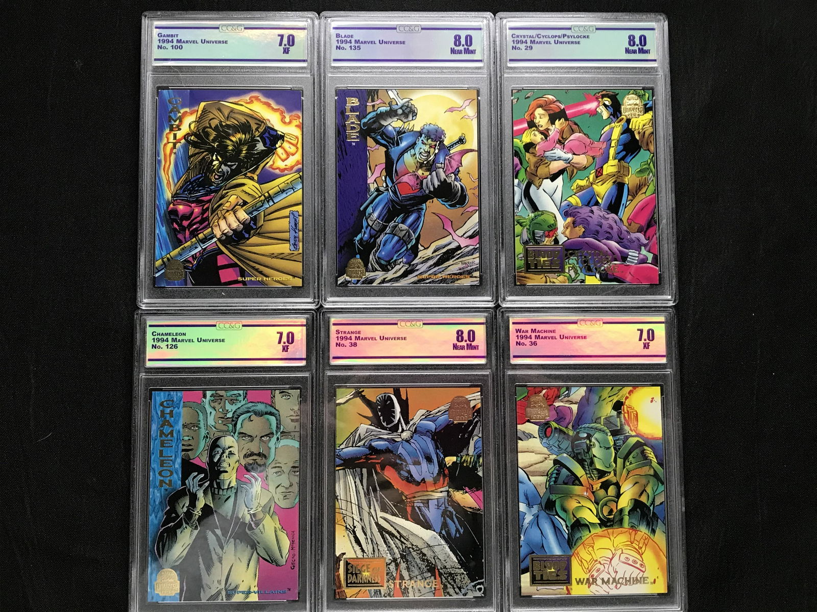 Lot of graded Marvel trading cards (0095) on Jan 07, 2023 Crown