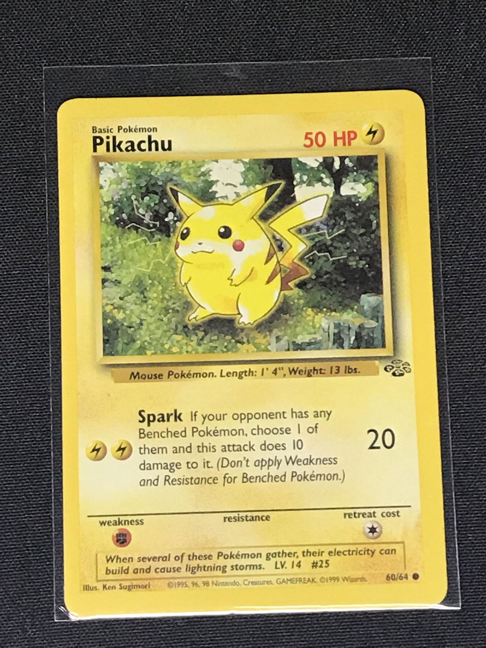 Jungle Pikachu Pokemon single - moderately played (1 of 1)