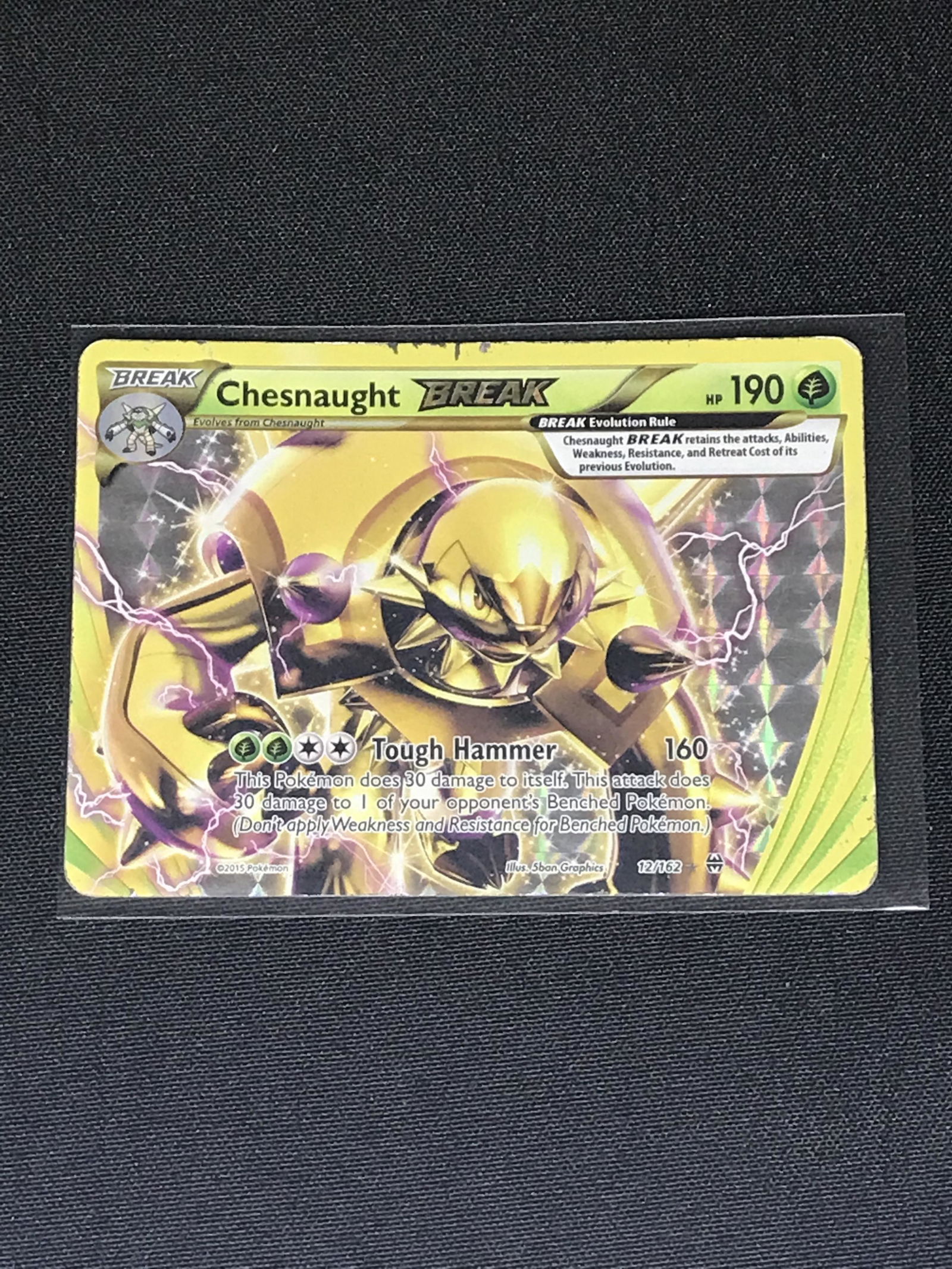 BREAKthrough Chesnaught BREAK Pokemon single - moderately played: BREAKthrough Chesnaught BREAK Pokemon single - moderately played