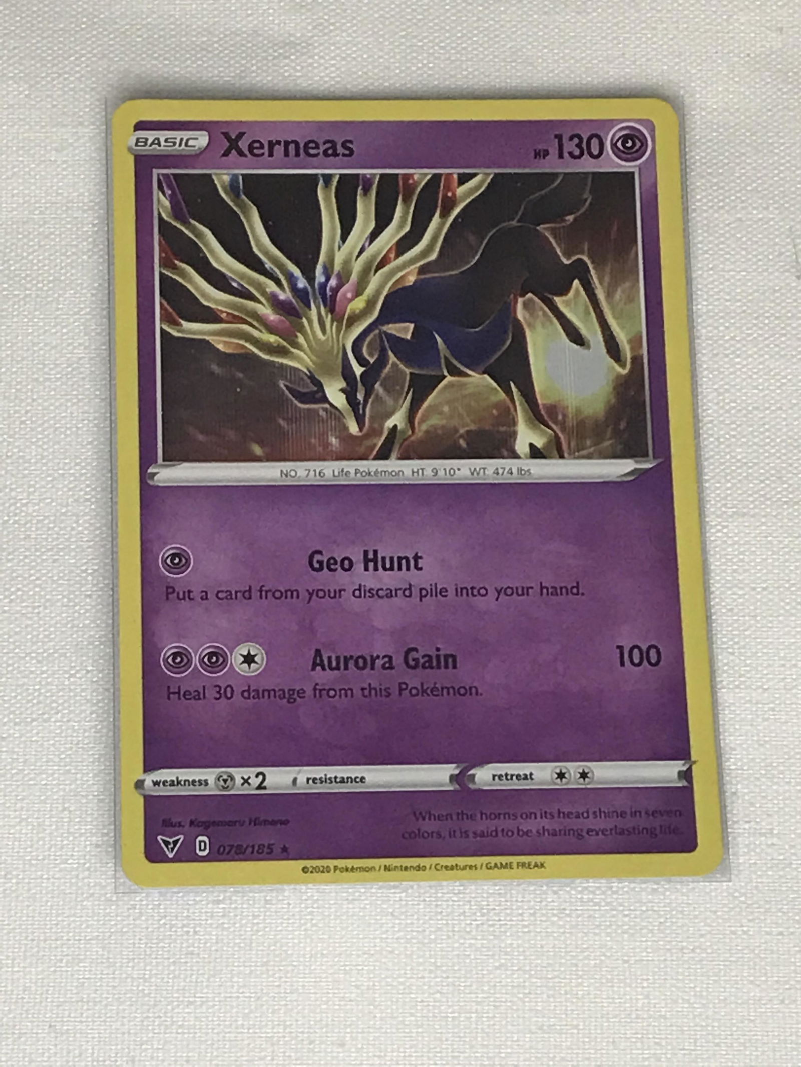 Vivid Voltage Xerneas Pokemon single - moderately played (1 of 1)