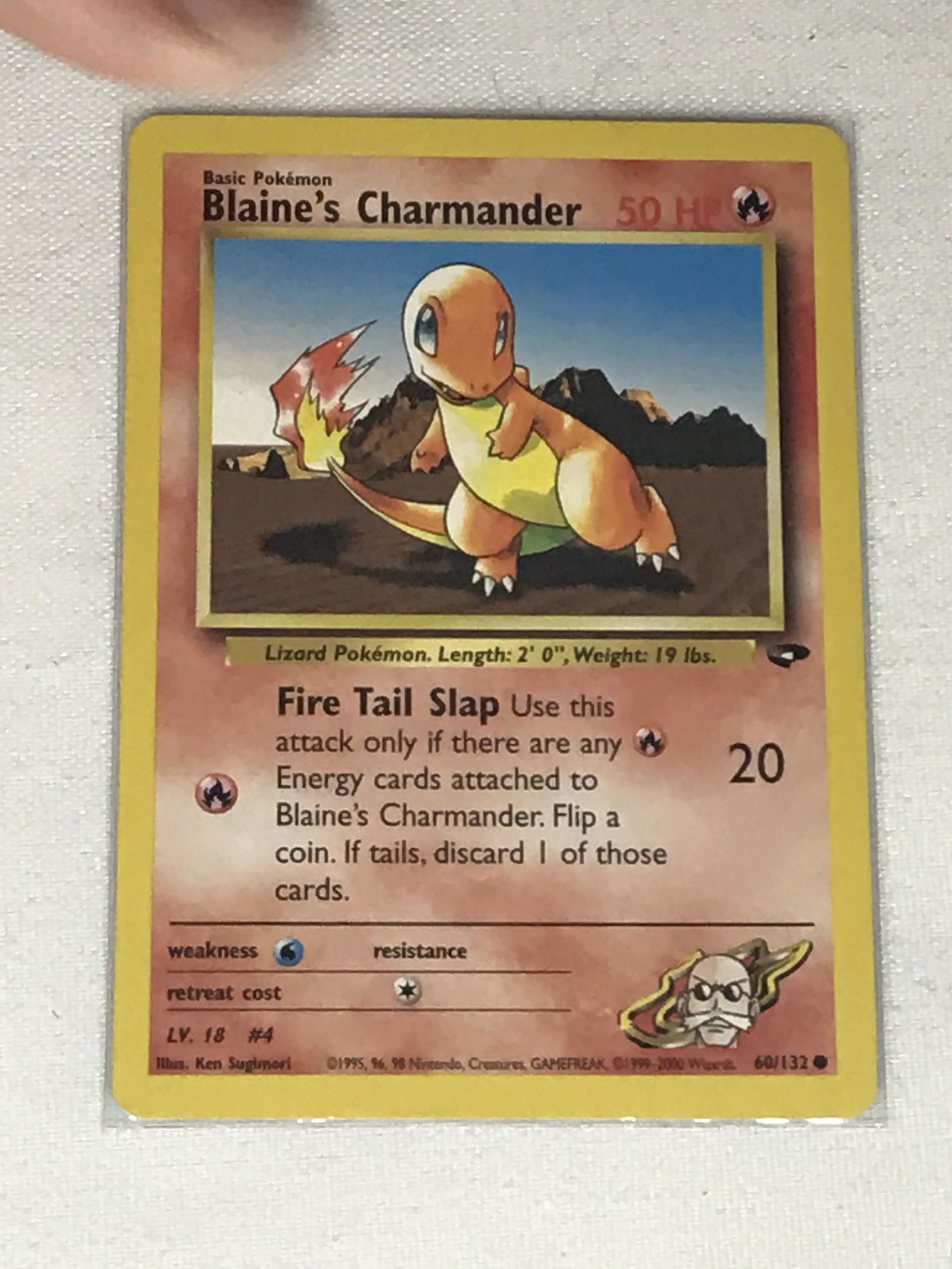 Gym Challenge Blaine's Charmander Pokemon single - moderately played (1 of 1)