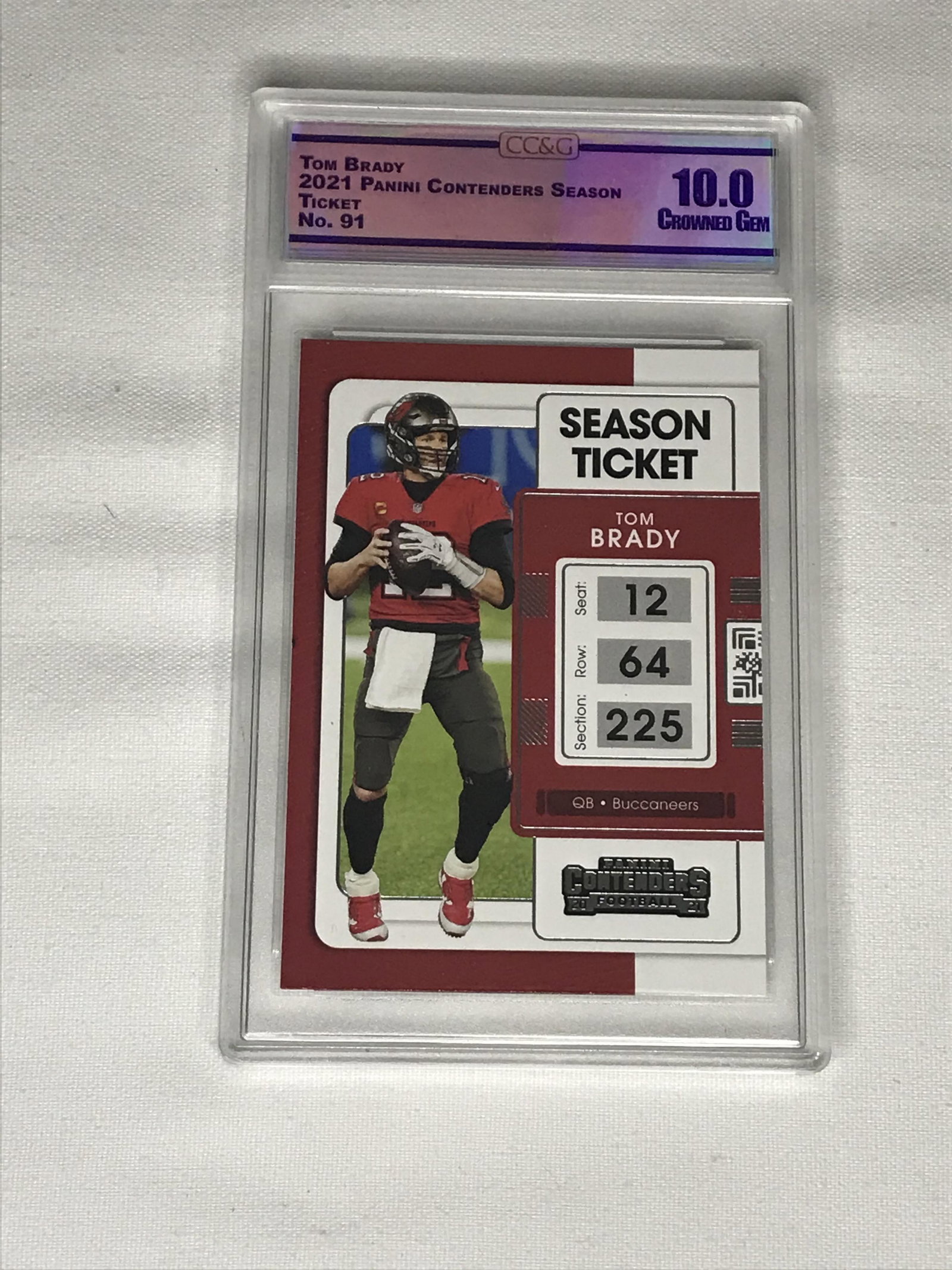 Tom Brady Panini Contenders CC&G 10: Tom Brady Panini Contenders CC&G 10