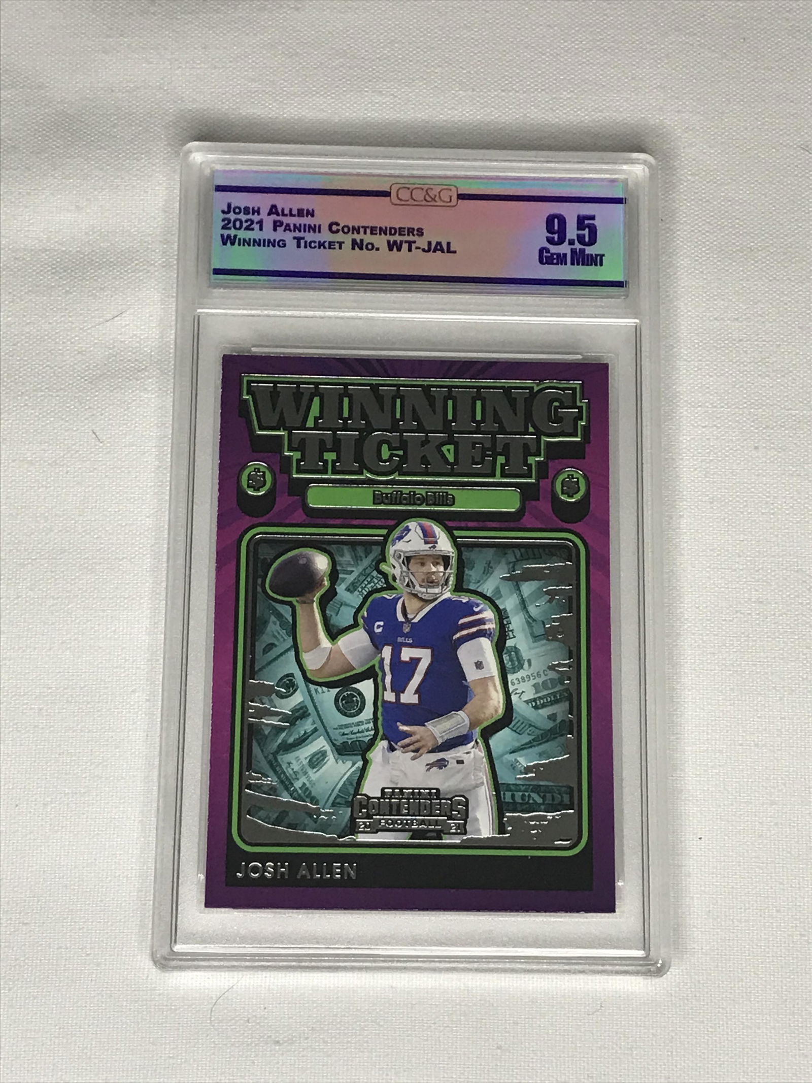 Josh Allen Panini Contenders Winning Ticket CC&G 9.5: Josh Allen Panini Contenders Winning Ticket CC&G 9.5