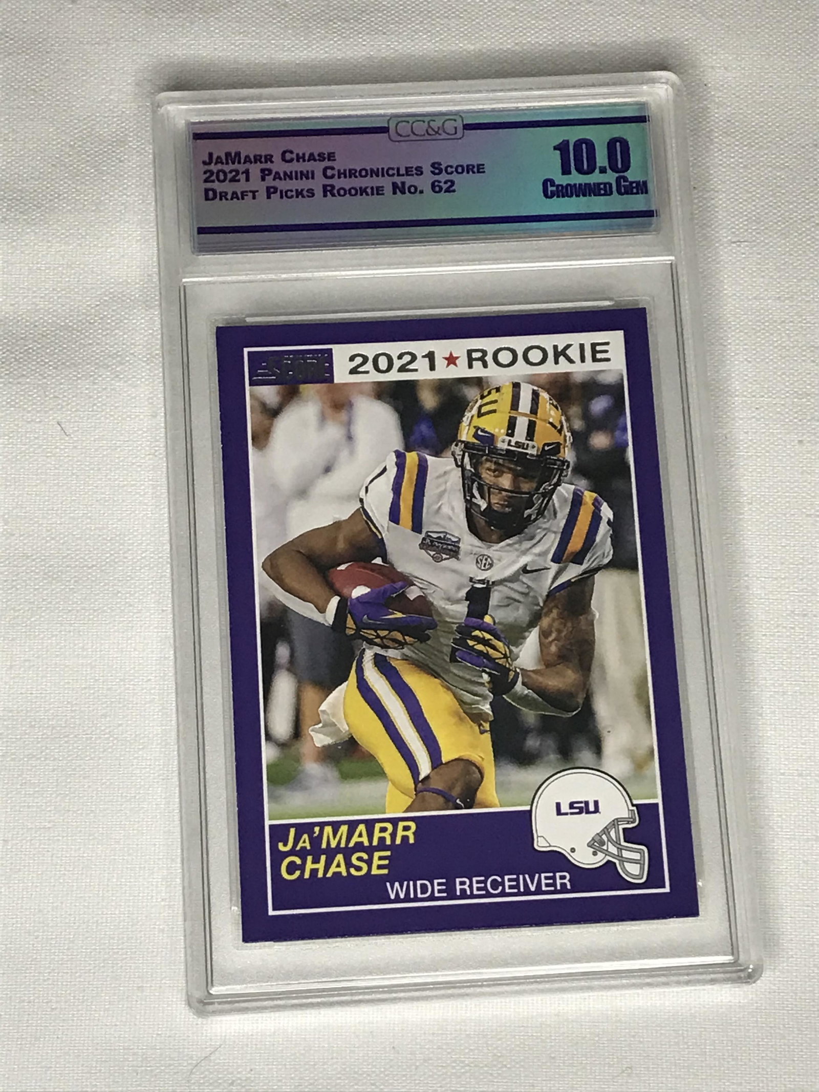JaMarr Chase Panini Chronicles Score Rookie CC&G 10: JaMarr Chase Panini Chronicles Score Rookie CC&G 10