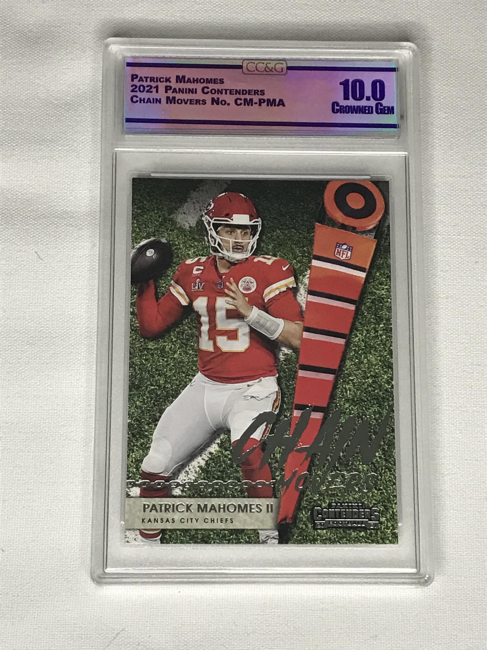 Patrick Mahomes Panini Contenders Chain Movers CC&G 10: Patrick Mahomes Panini Contenders Chain Movers CC&G 10