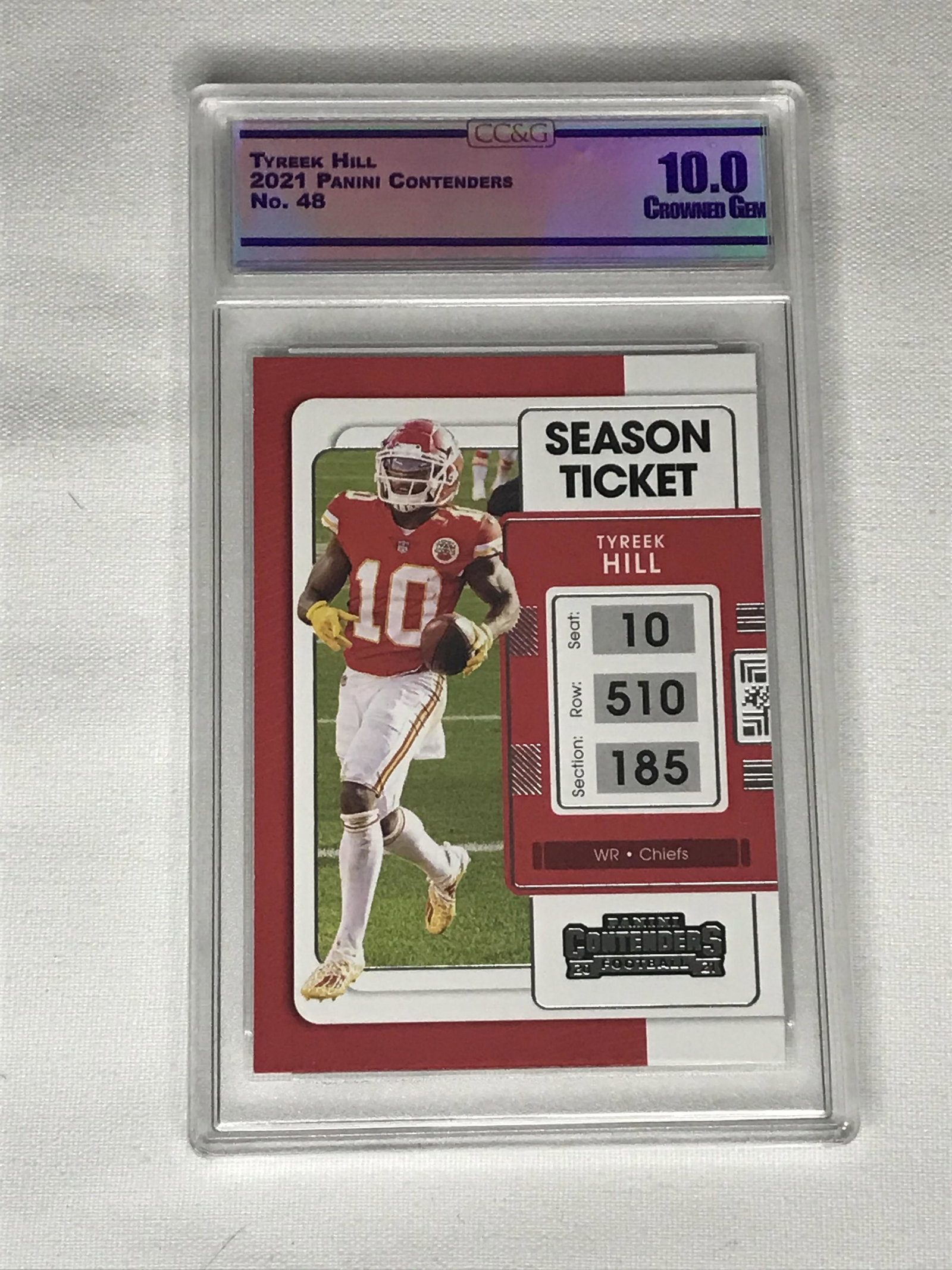 Tyreek Hill Panini Contenders CC&G 10: Tyreek Hill Panini Contenders CC&G 10