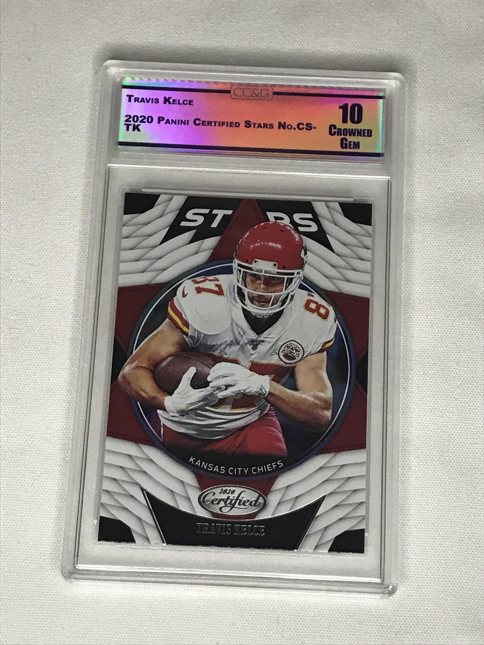Travis Kelce Panini Certified CC&G 10: Travis Kelce Panini Certified CC&G 10