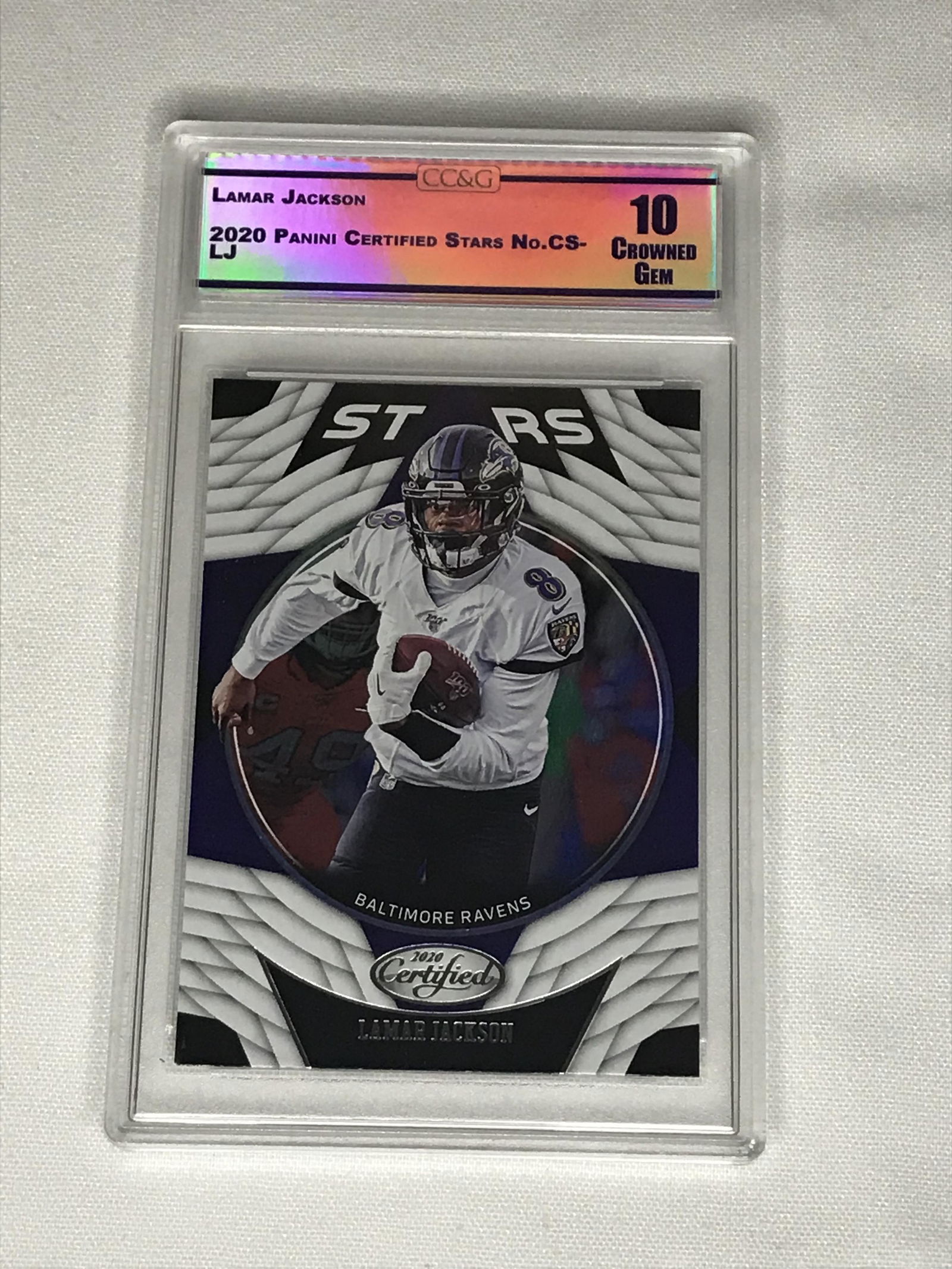 Lamar Jackson Panini Certified CC&G 10 (1 of 1)