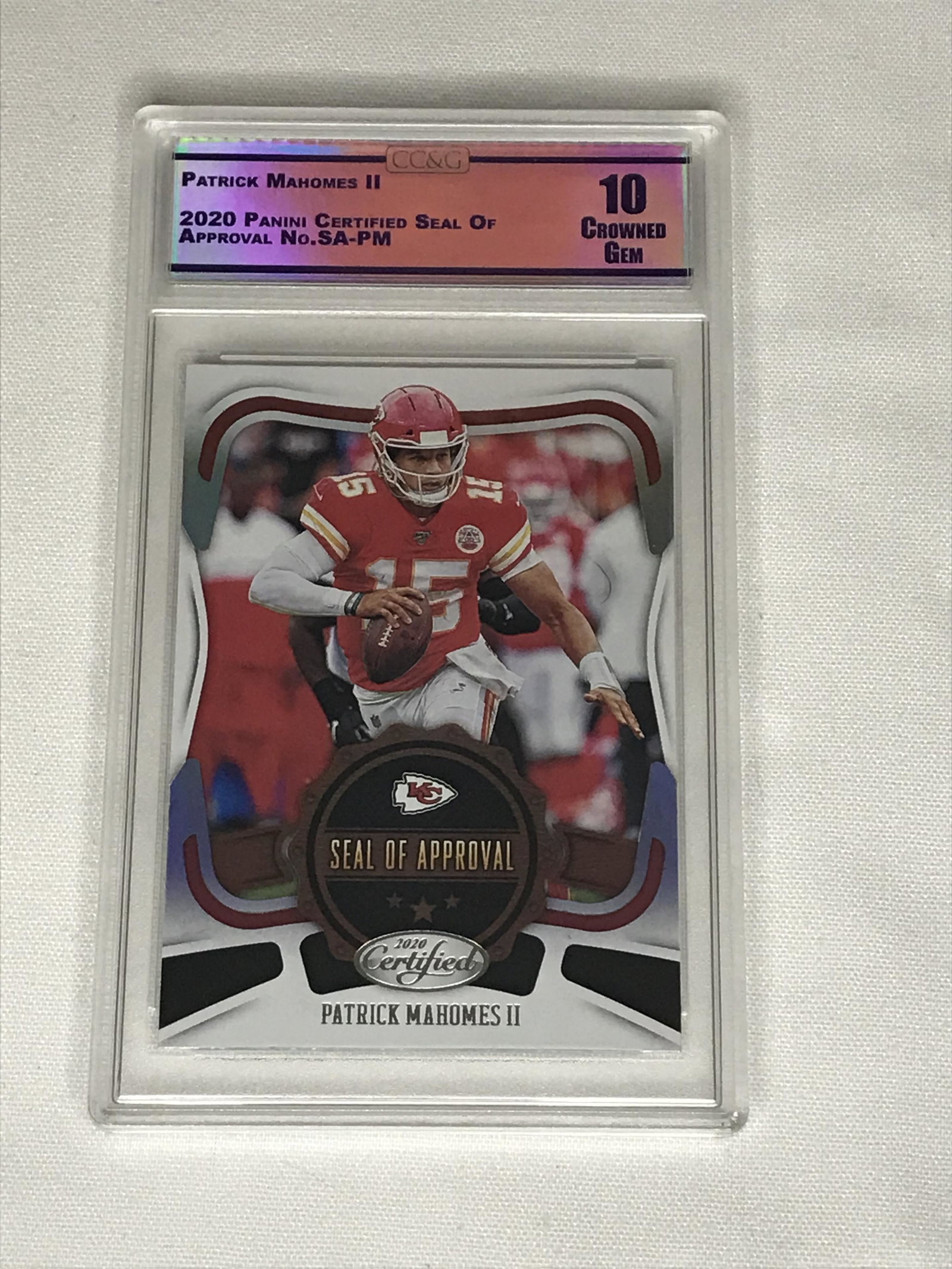 Patrick Mahomes Panini Certified CC&G 10: Patrick Mahomes Panini Certified CC&G 10