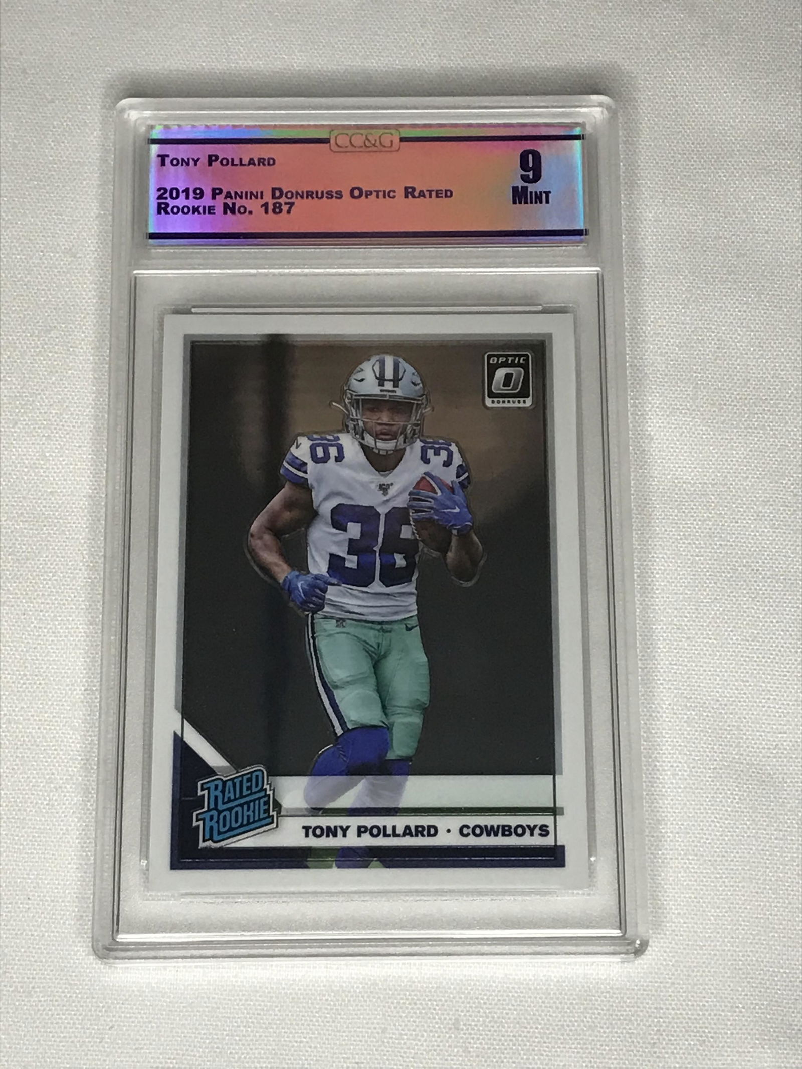 Tony Pollard Panini Donruss Optic Rated Rookie CC&G 9: Tony Pollard Panini Donruss Optic Rated Rookie CC&G 9