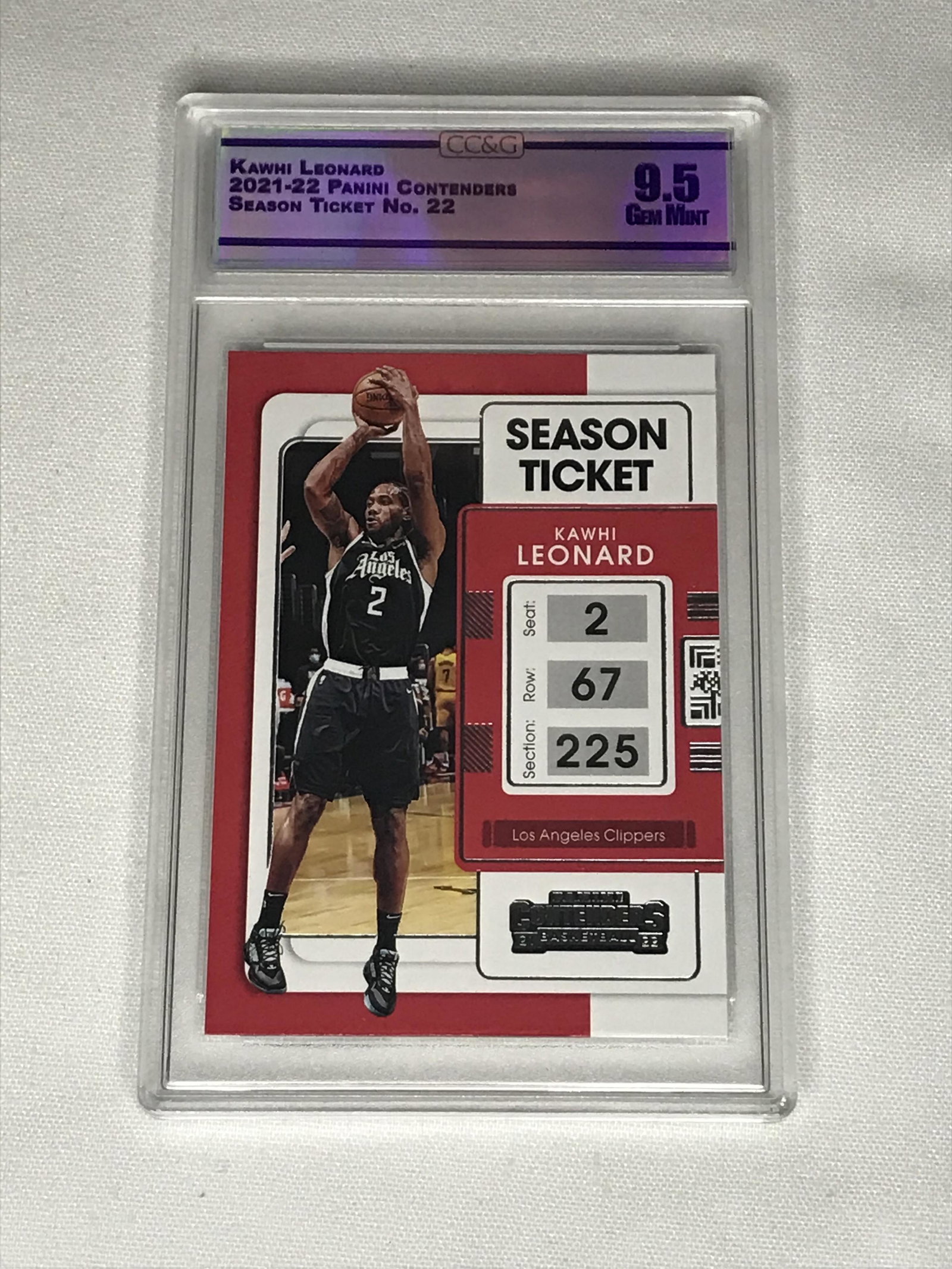 Kawhi Leonard Panini Contenders CC&G 9.5: Kawhi Leonard Panini Contenders CC&G 9.5