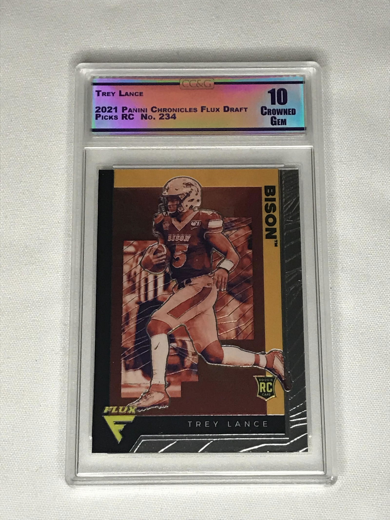 Trey Lance Panini Flux Draft Picks Rookie CC&G 10: Trey Lance Panini Flux Draft Picks Rookie CC&G 10