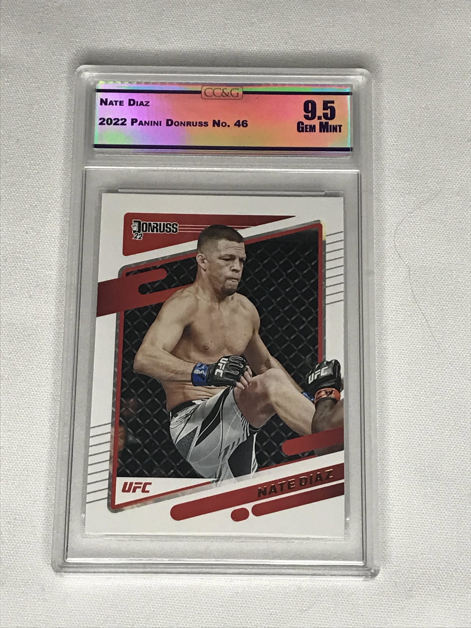 Nate Diaz Panini Donruss CC&G 9.5: Nate Diaz Panini Donruss CC&G 9.5