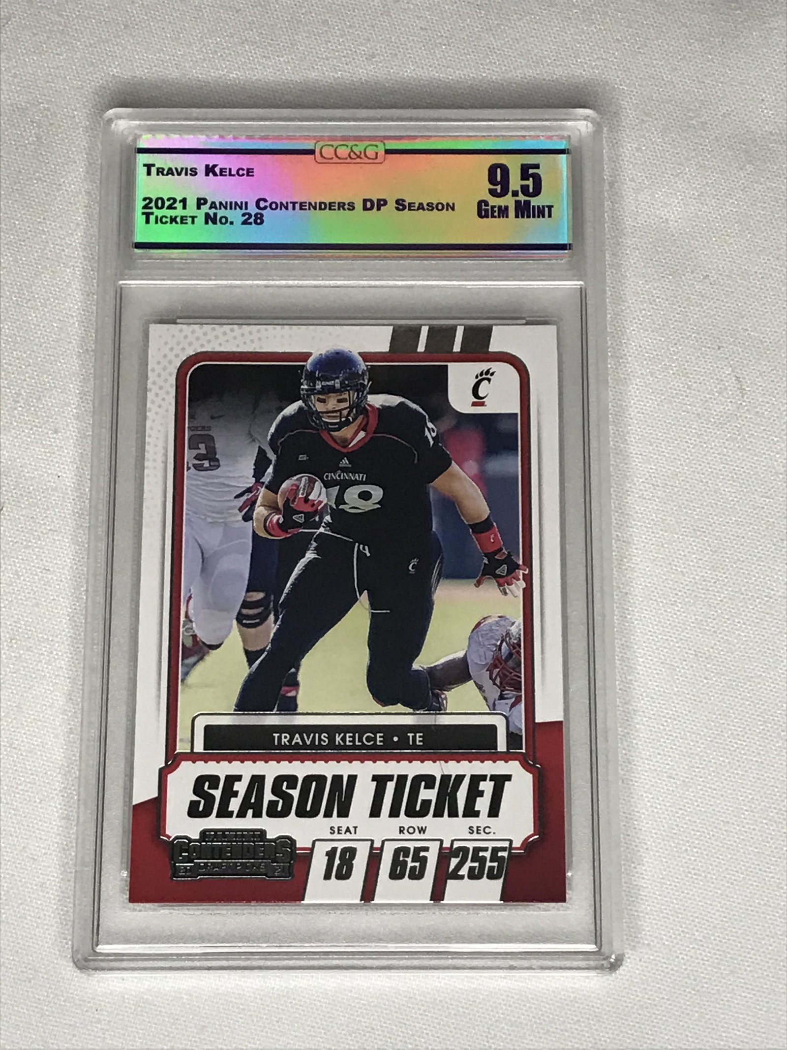 Travis Kelce Panini Contenders CC&G 9.5: Travis Kelce Panini Contenders CC&G 9.5