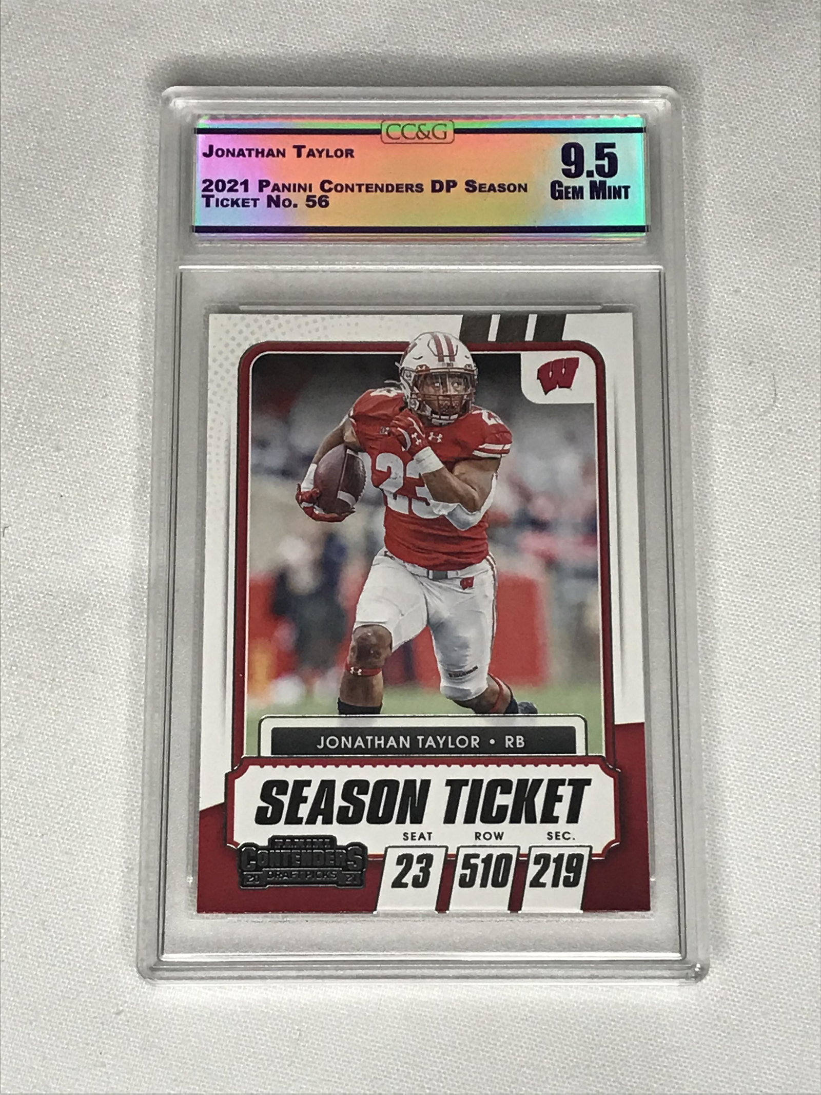 Jonathan Taylor Panini Contenders CC&G 9.5: Jonathan Taylor Panini Contenders CC&G 9.5
