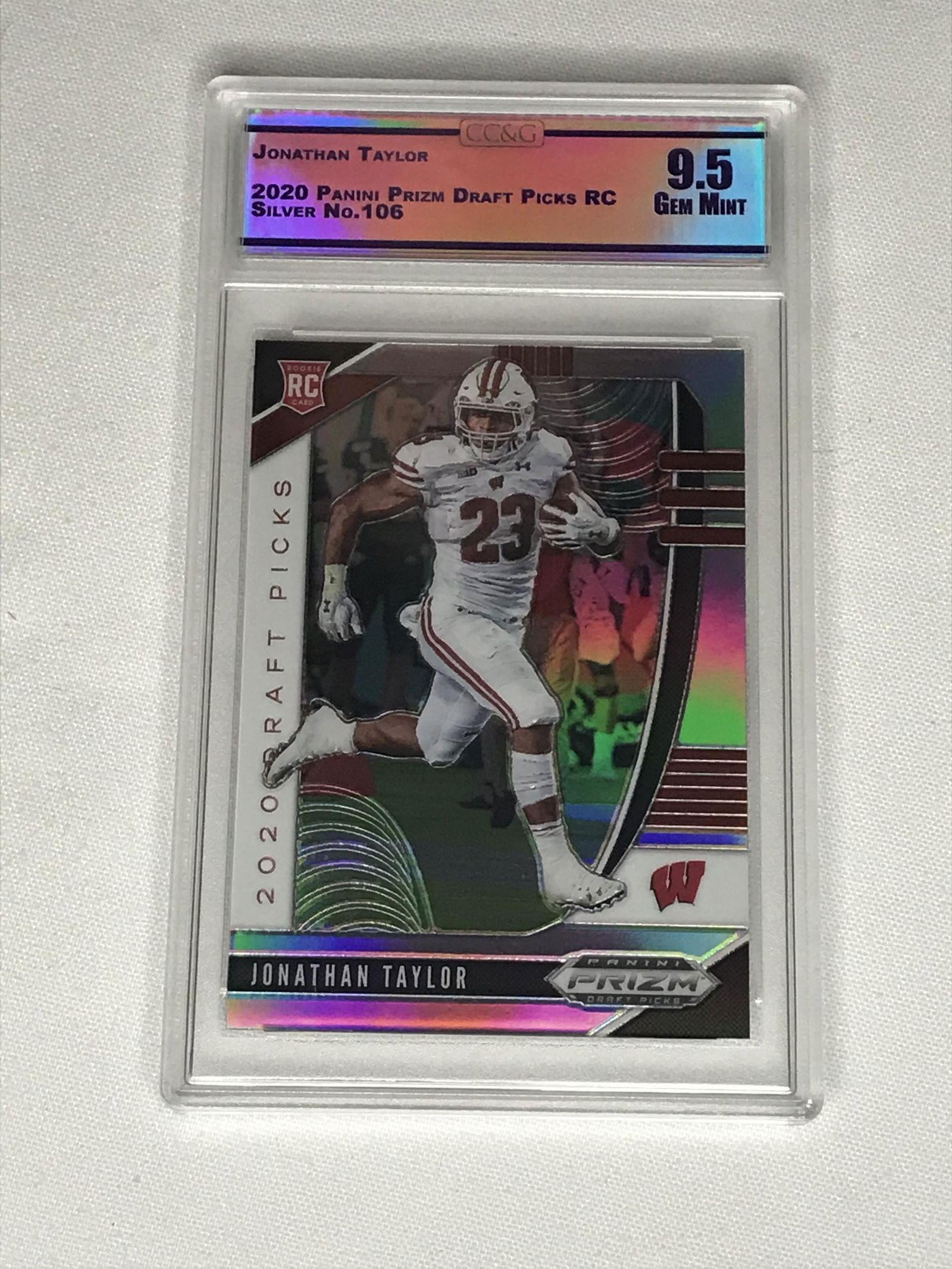 Jonathan Taylor Panini Prizm Silver Rookie CC&G 9.5 (1 of 1)