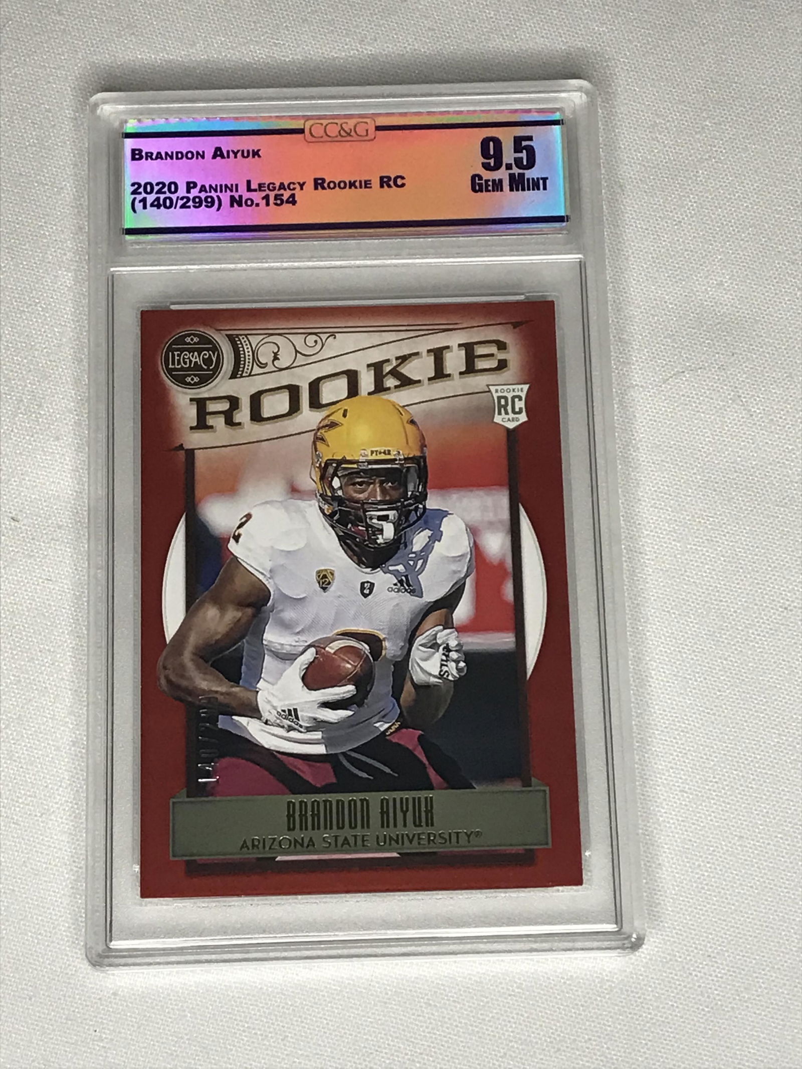 Brandon Aiyuk Panini Legacy Rookie (140/299) CC&G 9.5: Brandon Aiyuk Panini Legacy Rookie (140/299) CC&G 9.5