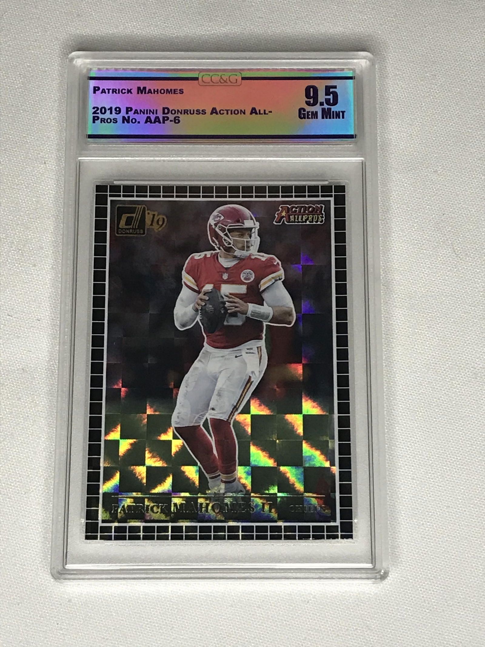 Patrick Mahomes Panini Donruss Action All-Pros CC&G 9.5 (1 of 1)