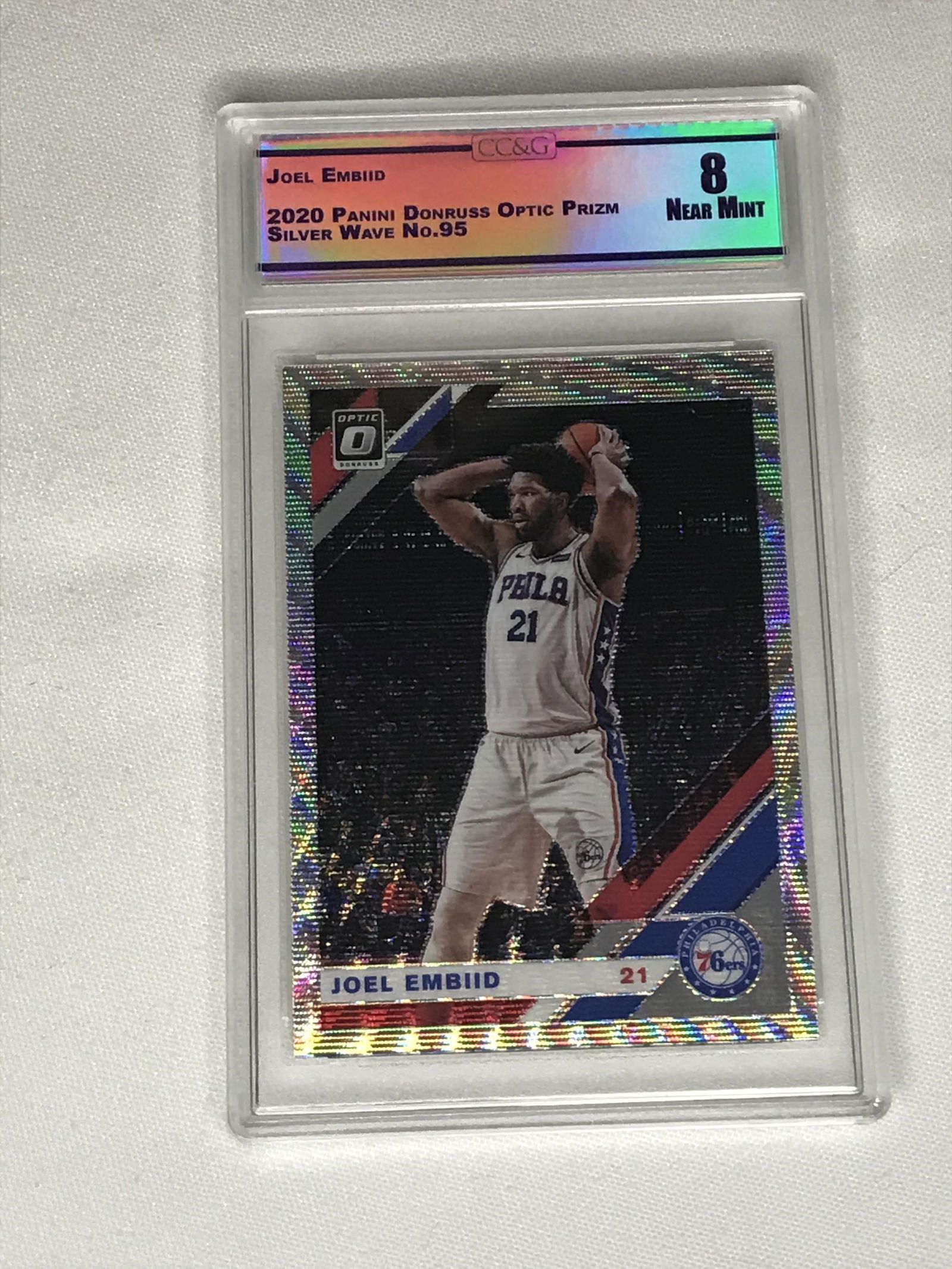 Joel Embiid Panini Donruss Optic Silver Wave CC&G 8 (1 of 1)
