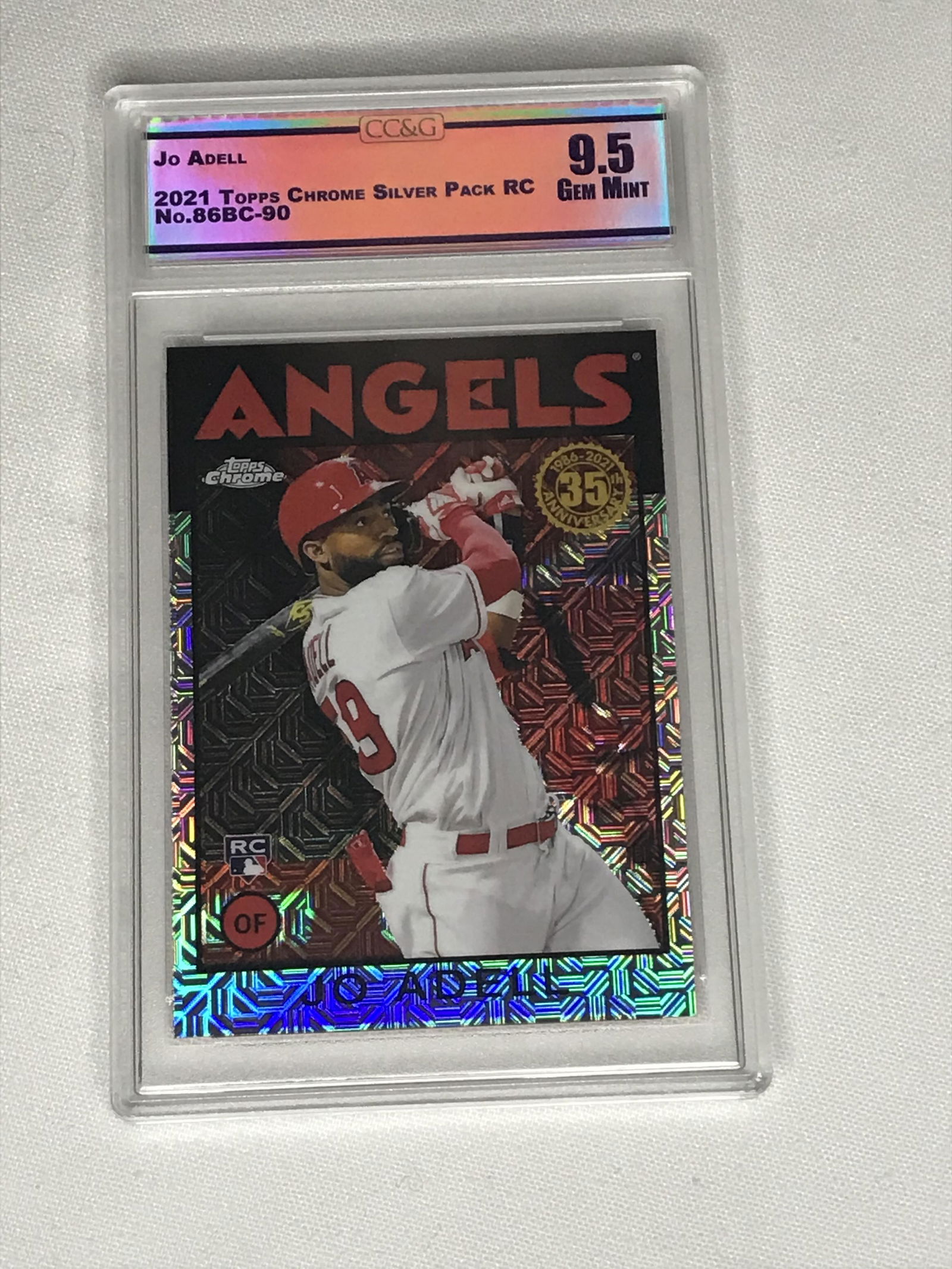 Jo Adell Topps Chrome Silver Pack Rookie CC&G 9.5 (1 of 1)