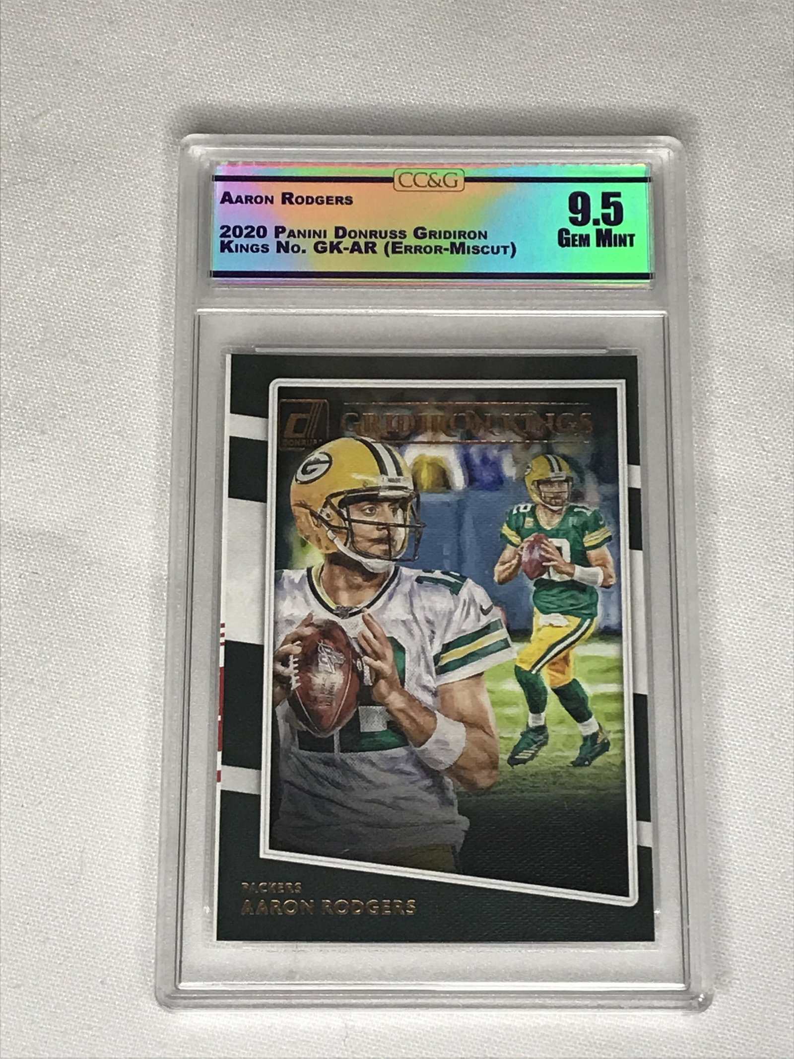 Aaron Rodgers Panini Donruss (Error: Miscut) CC&G 9.5: Aaron Rodgers Panini Donruss (Error: Miscut) CC&G 9.5